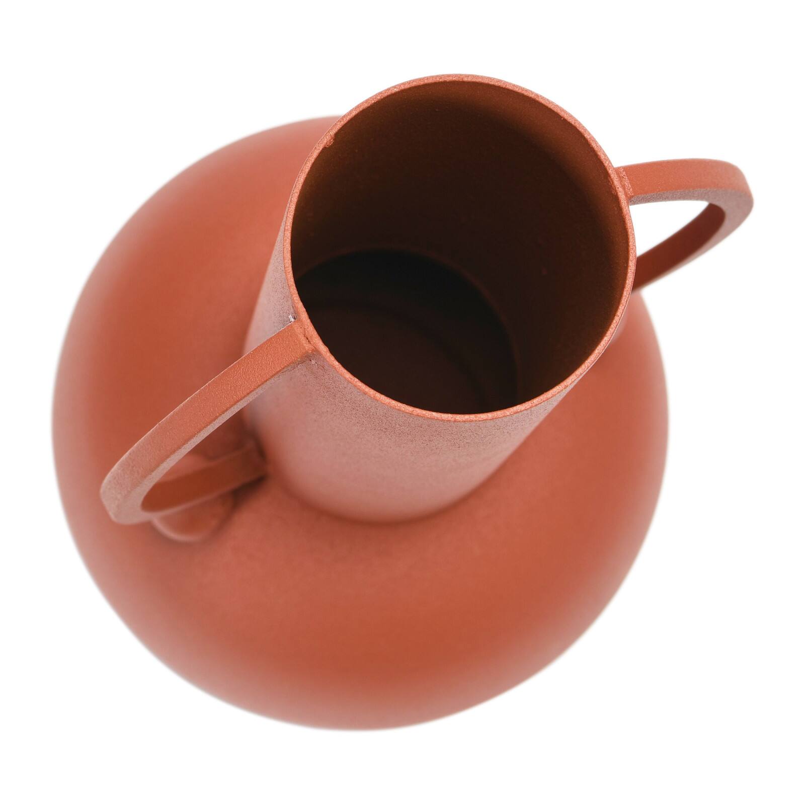 Hello Honey® 12'' Textured Metal Vase with Handles and Orbs