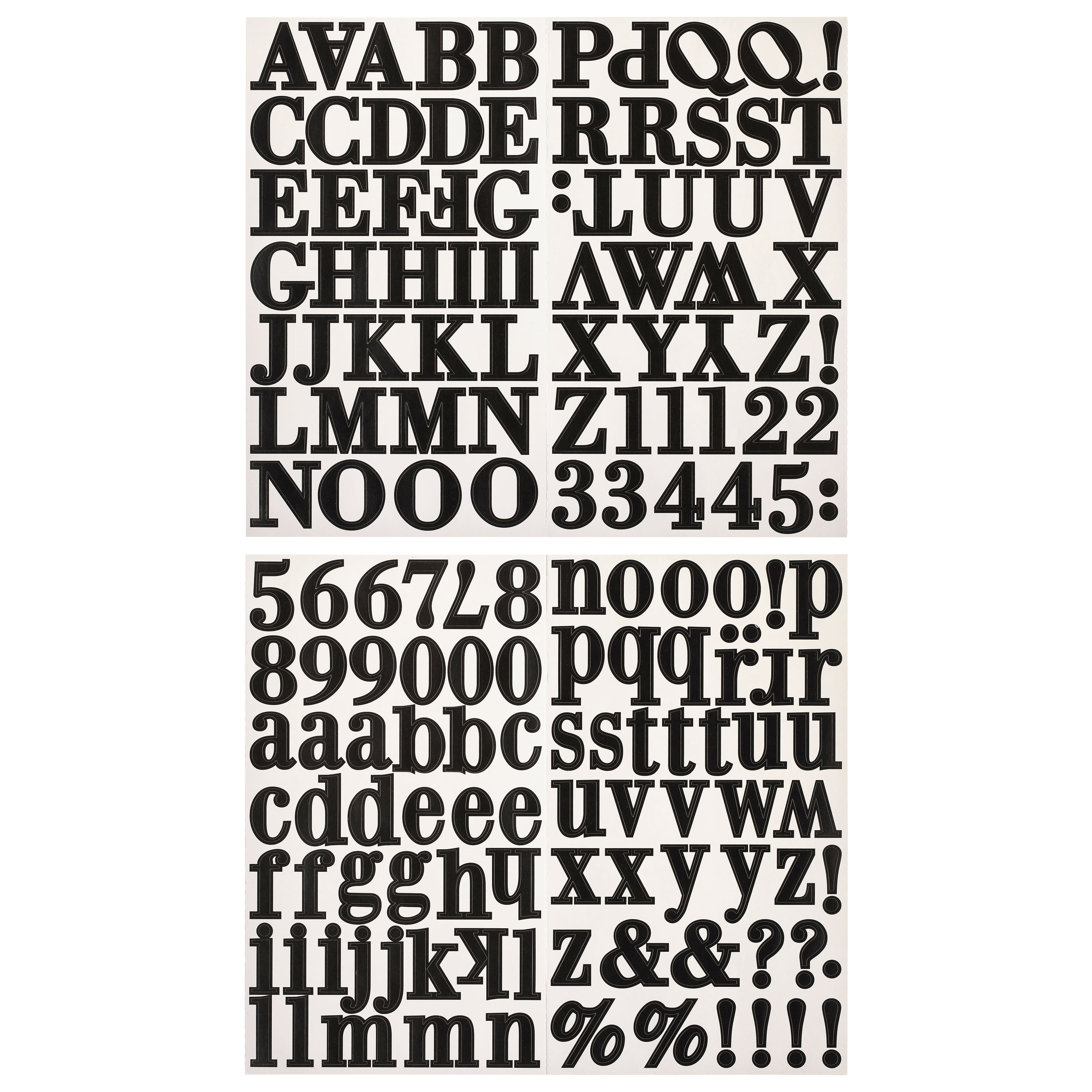 12 Packs: 156 ct. (1,872 total) Black Serif Alphabet Stickers by Recollections™