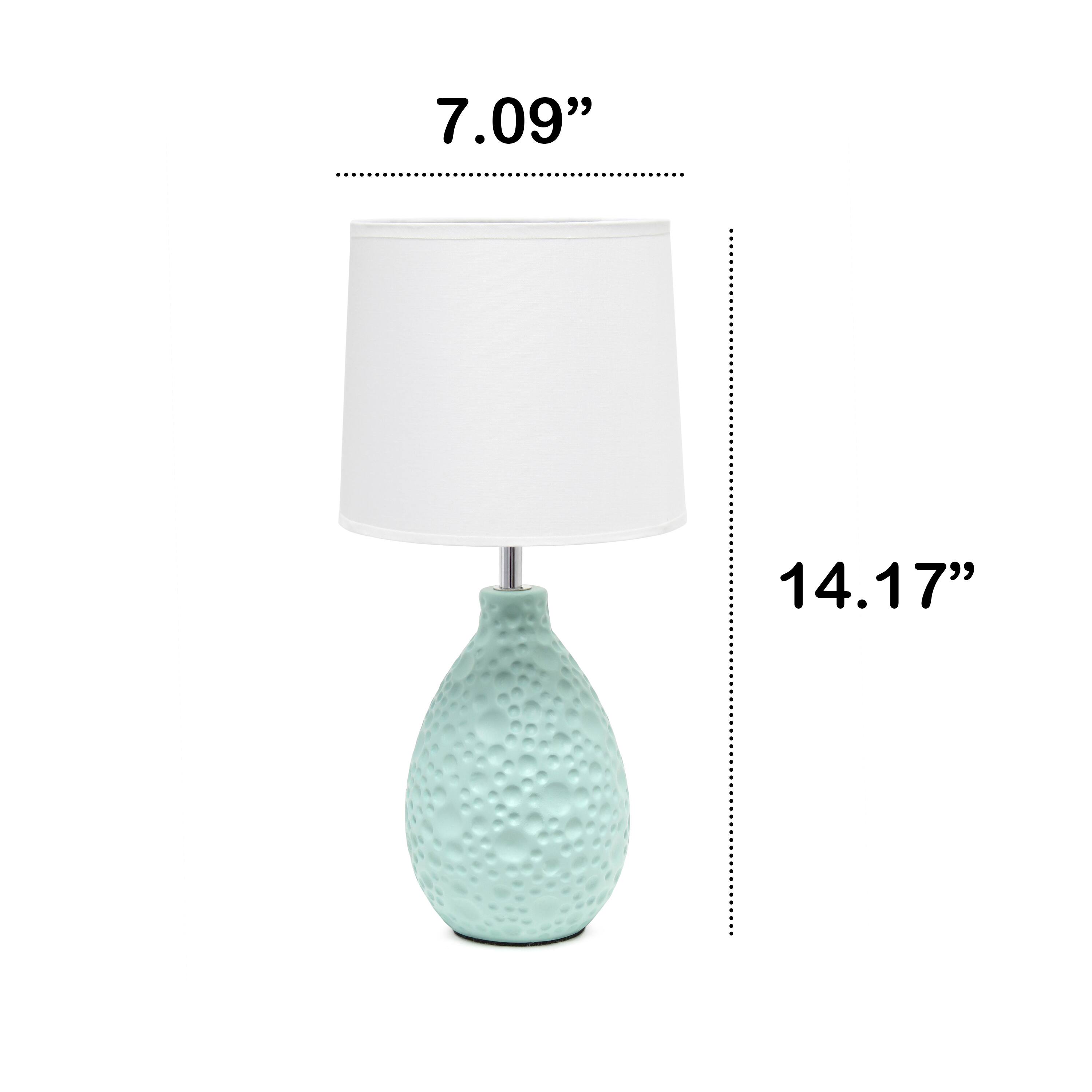 Creekwood Home Essentix 14" Ceramic Teardrop Table Lamp