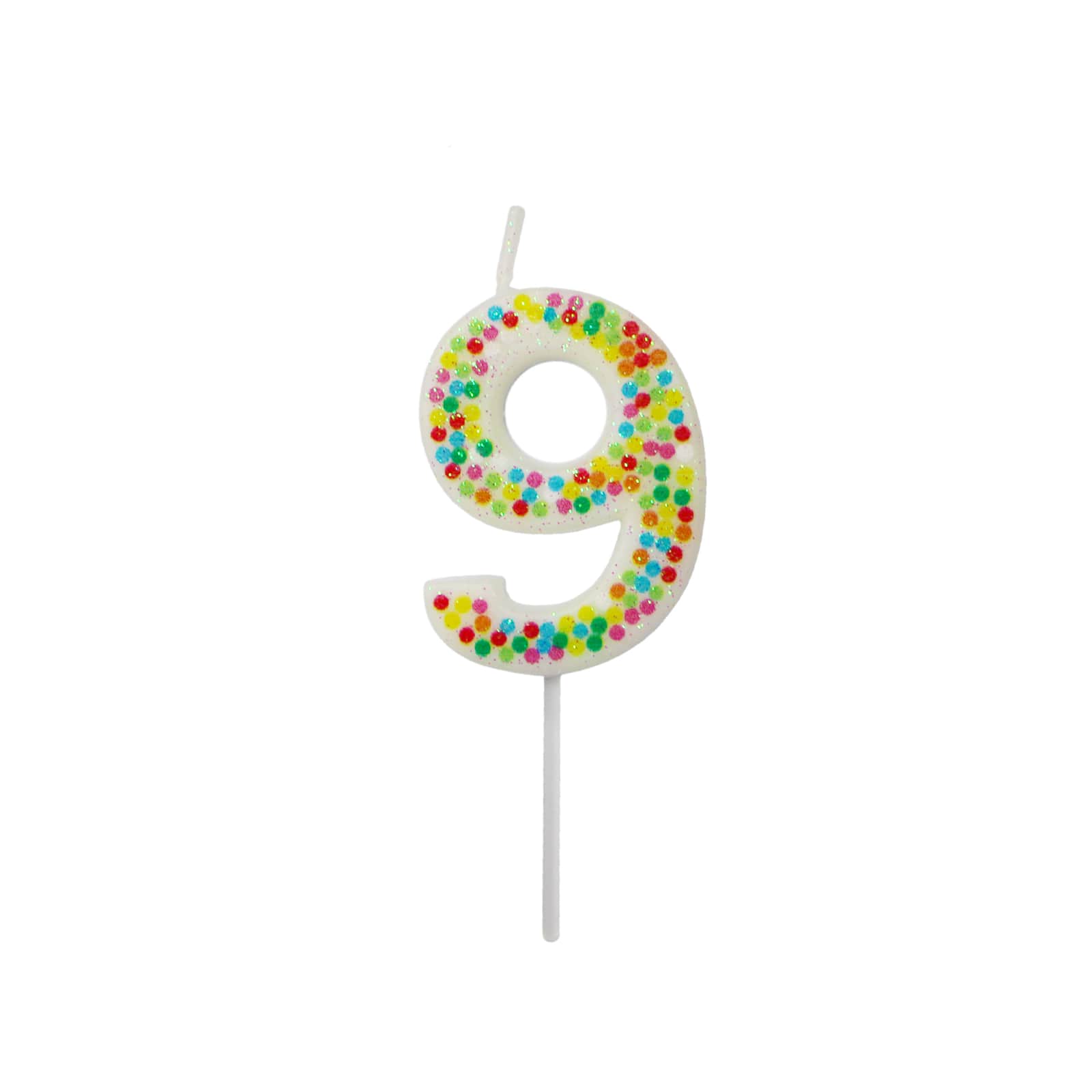 12 Pack: Confetti Number Birthday Candle by Celebrate It&#x2122;