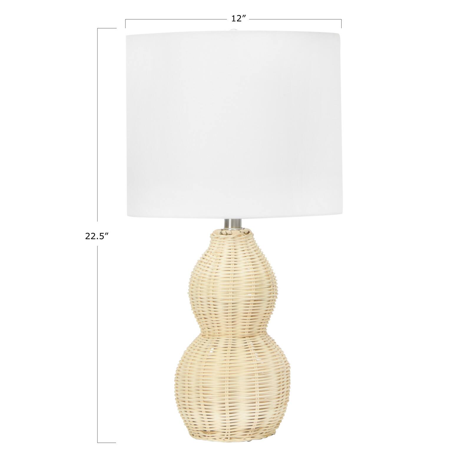 Hello Honey® Gourd Shaped Rattan Table Lamp