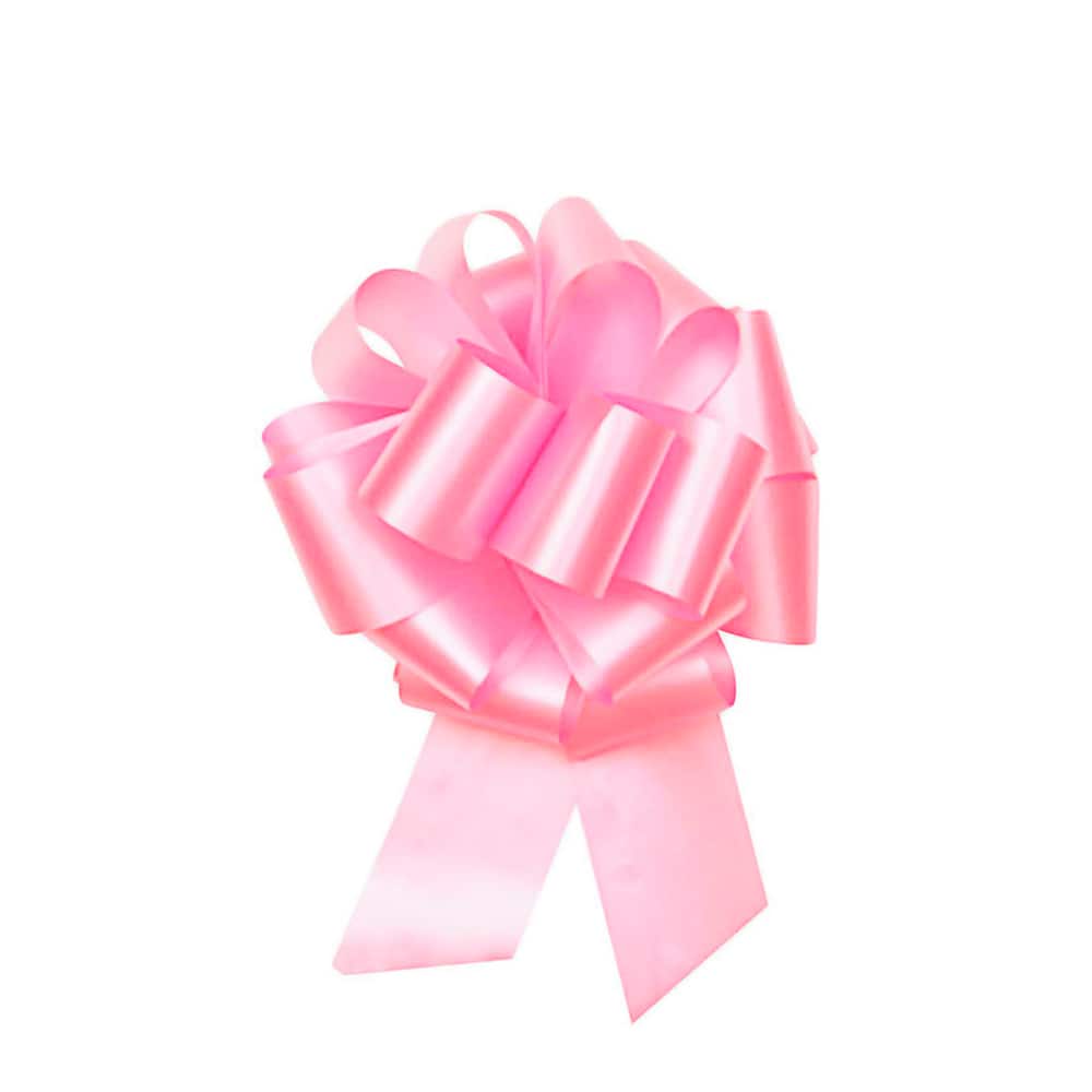 JAM Paper 2.5&#x22; Pink Satin Perfect Pull Bow Ribbon, 50ct.