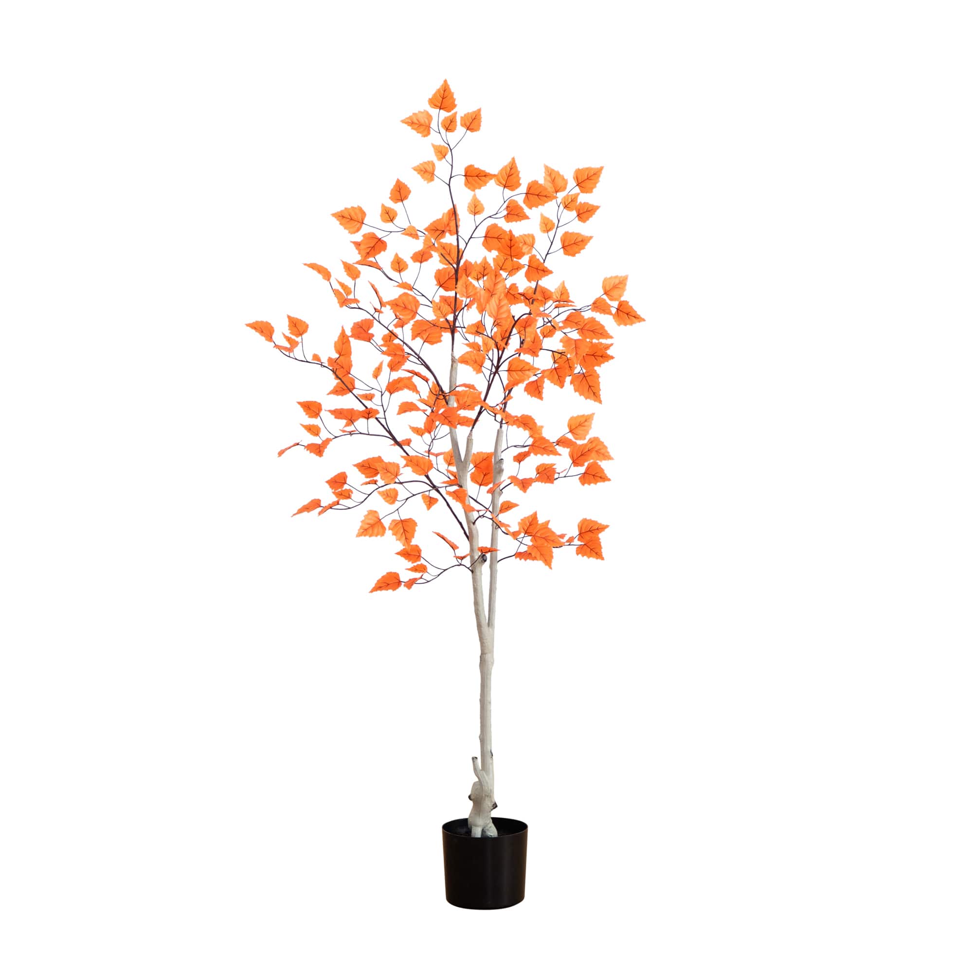 5ft. Autumn Paper Birch Artificial Fall Tree