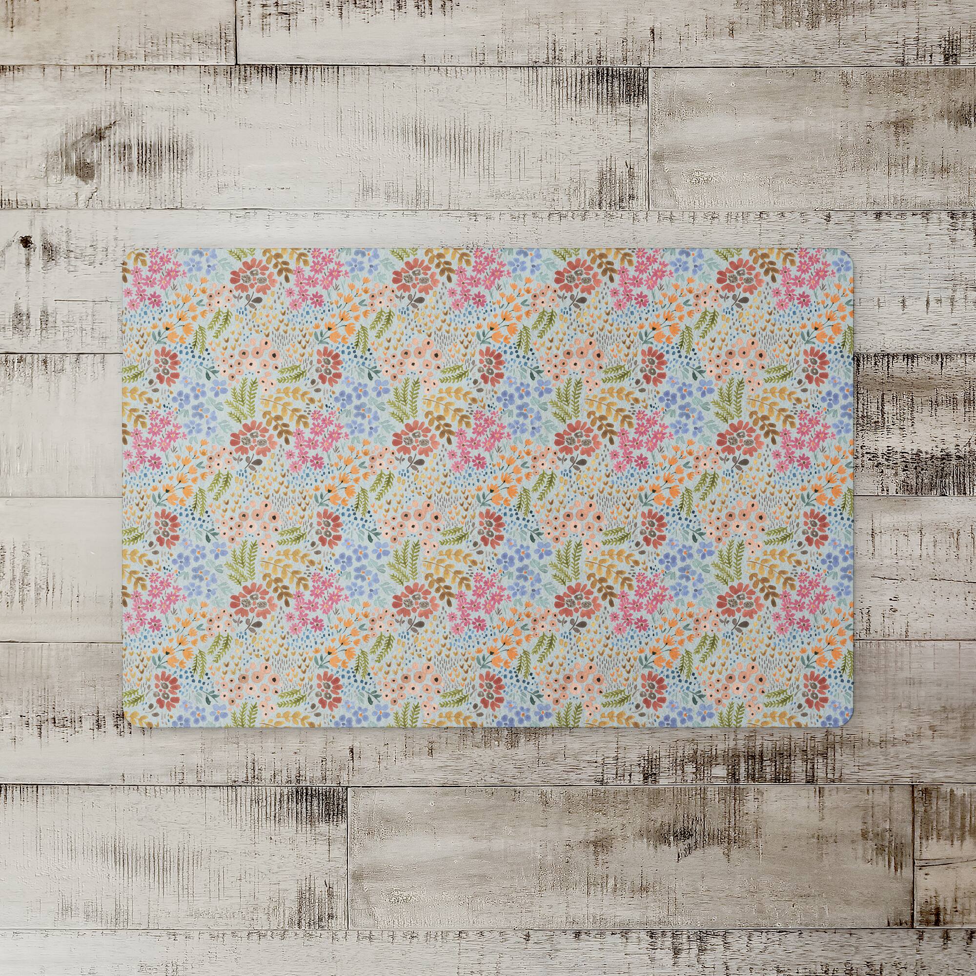 Wild Flower Floral Floor Mat