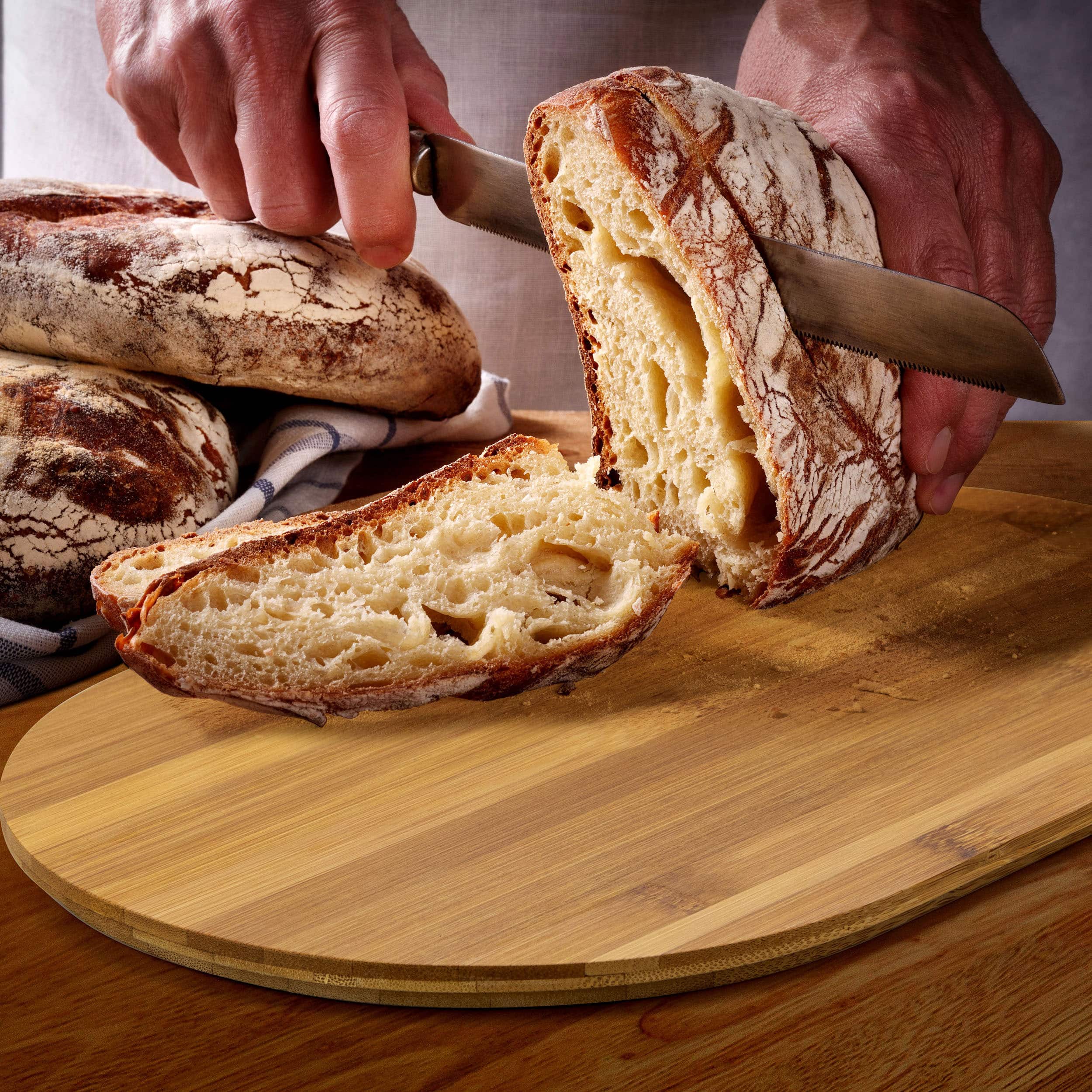 MegaChef Bamboo Kitchen Countertop Gray 4-Piece Metal Bread Basket & Canister Set