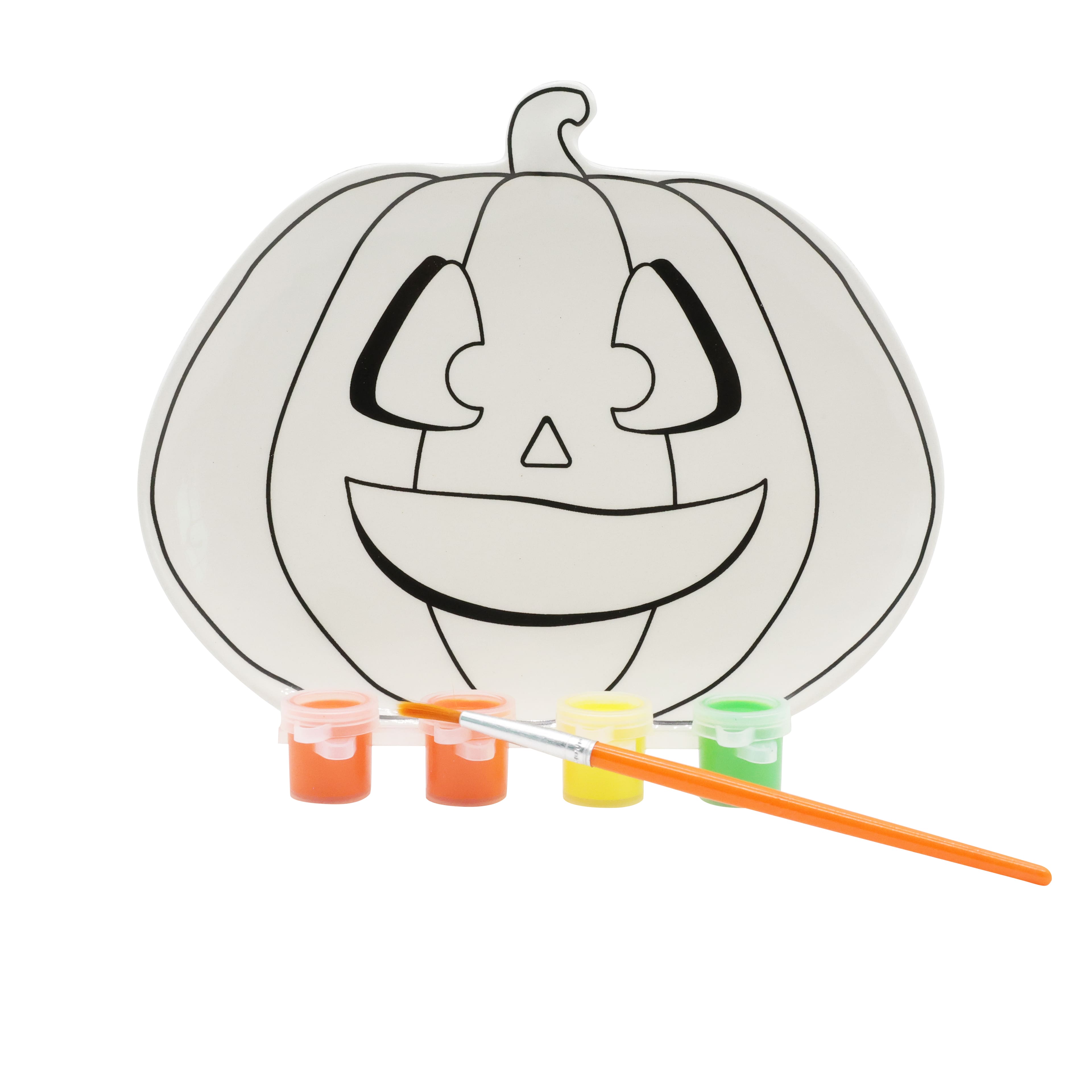 Jack-o&#x27;-Lantern Color-In Plate Kit by Creatology&#x2122;
