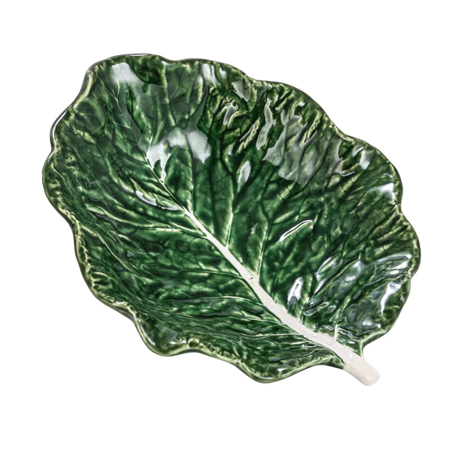 Hello Honey&#xAE; 9&#x22; Green Hand-Painted Embossed Stoneware Cabbage Bowls, 4ct.