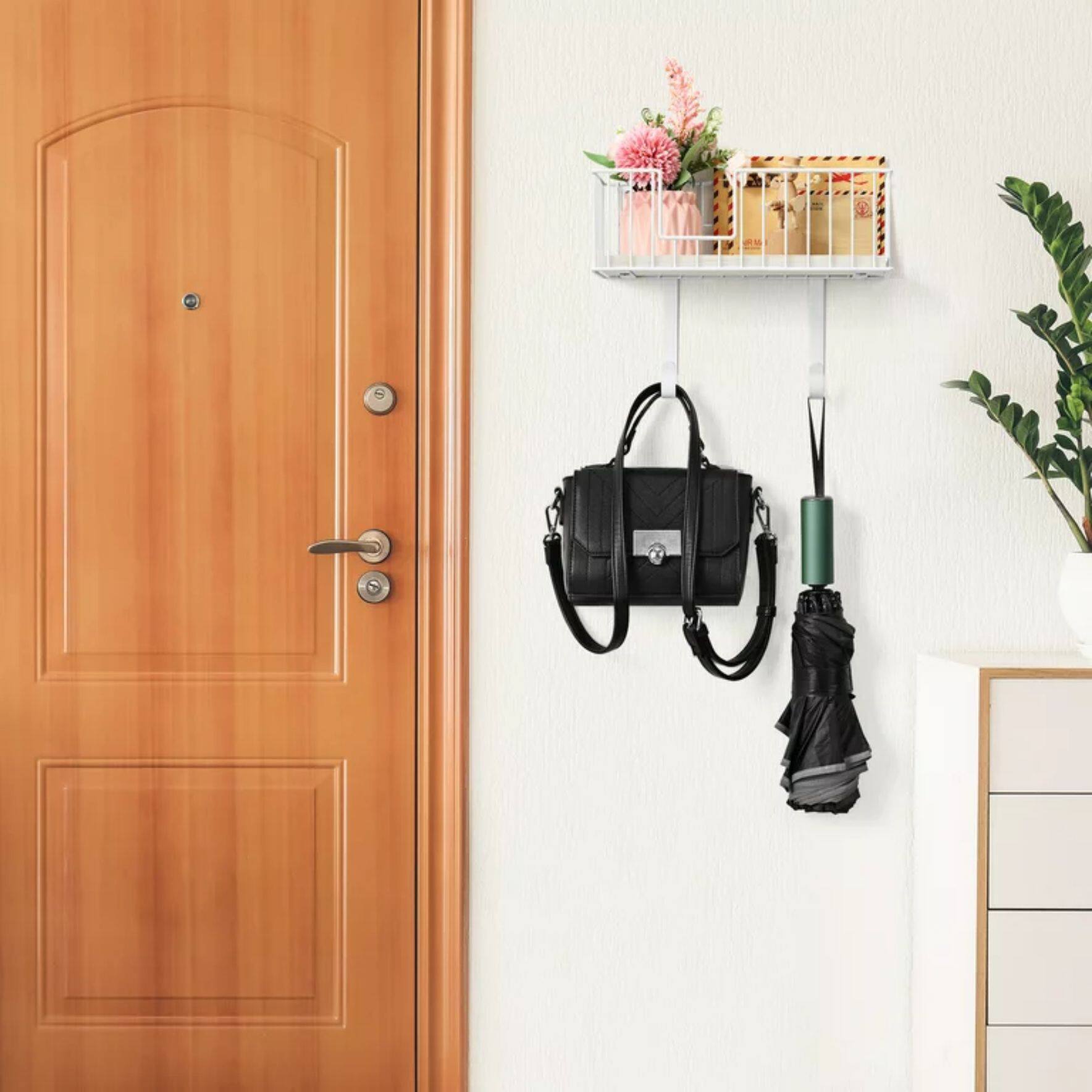 NEX&#x2122; White Wall-Mounted T-Leg and Y-Leg Ironing Board Holder