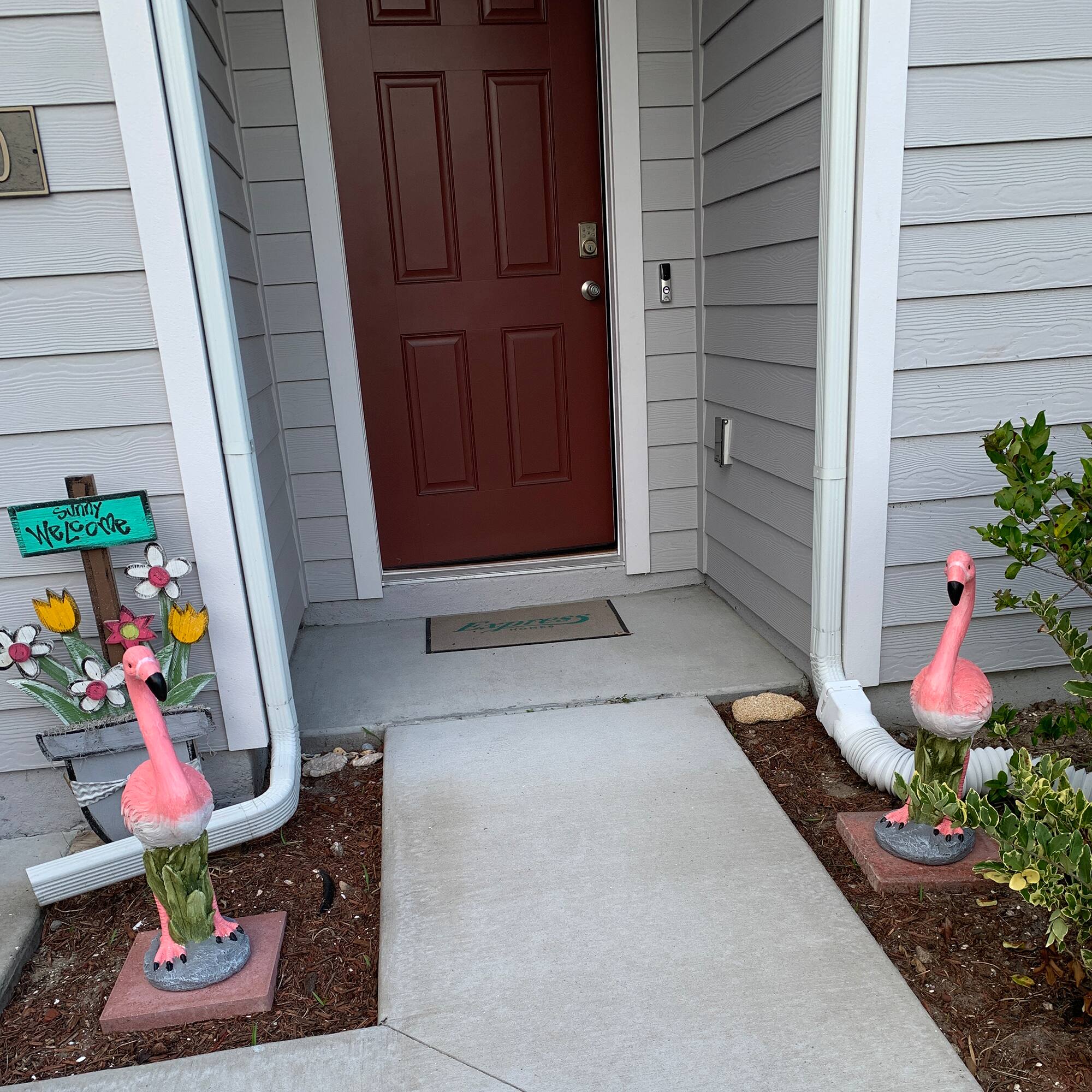 25.5&#x22; Pink Standing Flamingo Outdoor Garden Statue