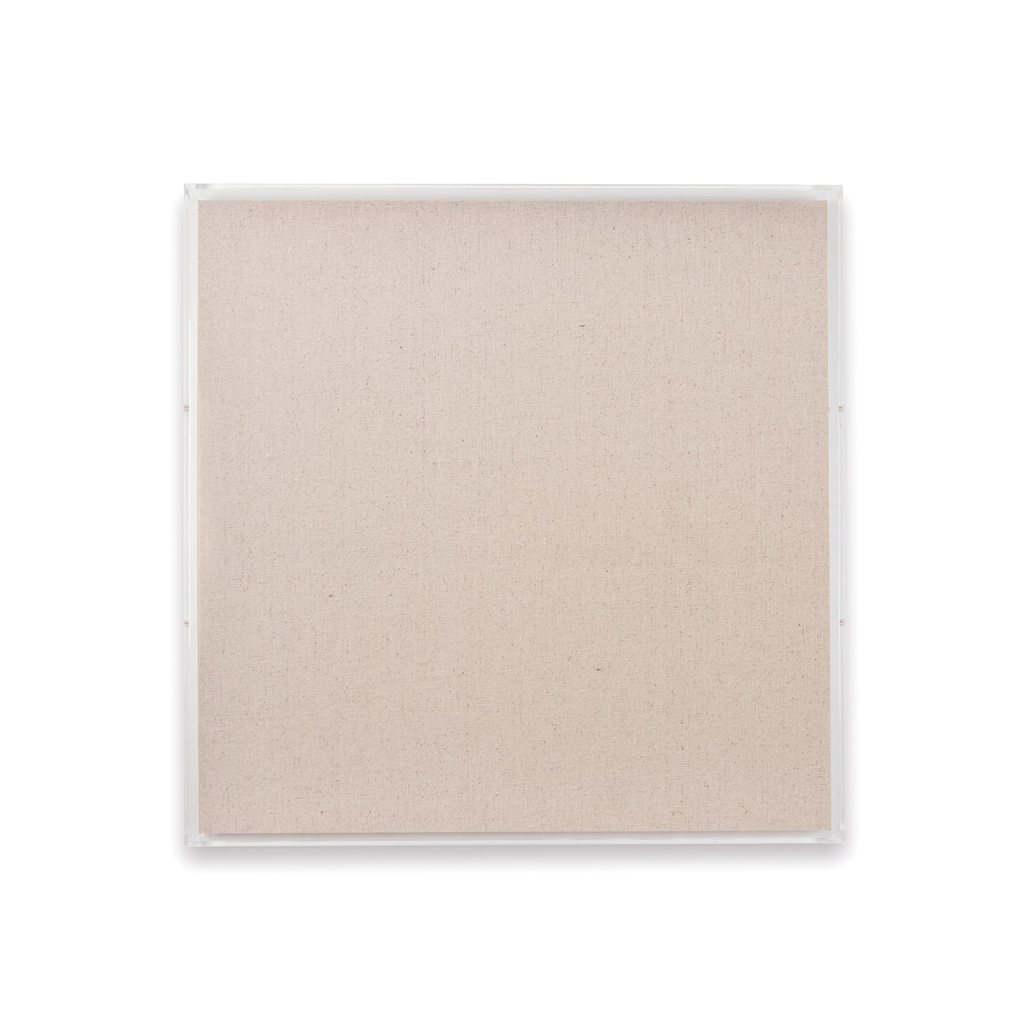 Wexel Art 2&#x22; Depth Clear UV Grade Acrylic Shadowbox with Beige Linen Stretched Canvas