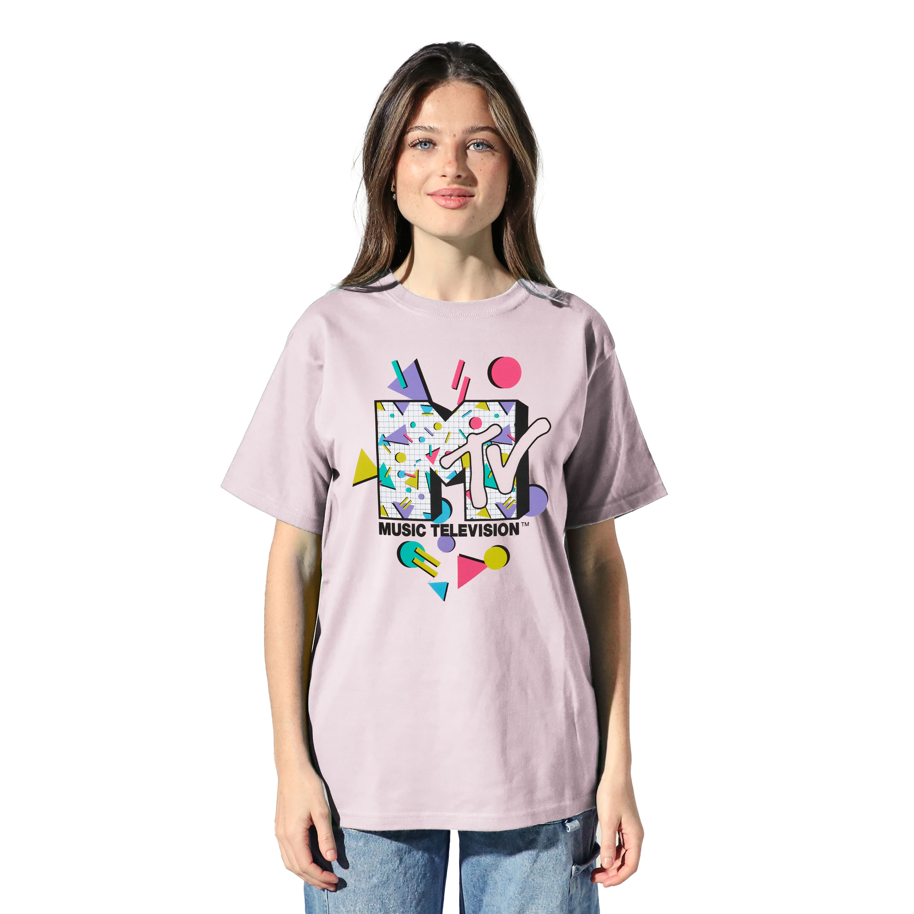 Light Pink 90s MTV Cotton T-Shirt