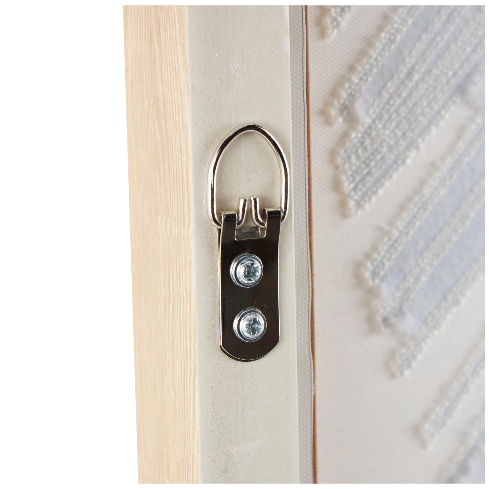 Brown & White Wooden & Fabric Abstract Overlapping Shapes Wall Décor