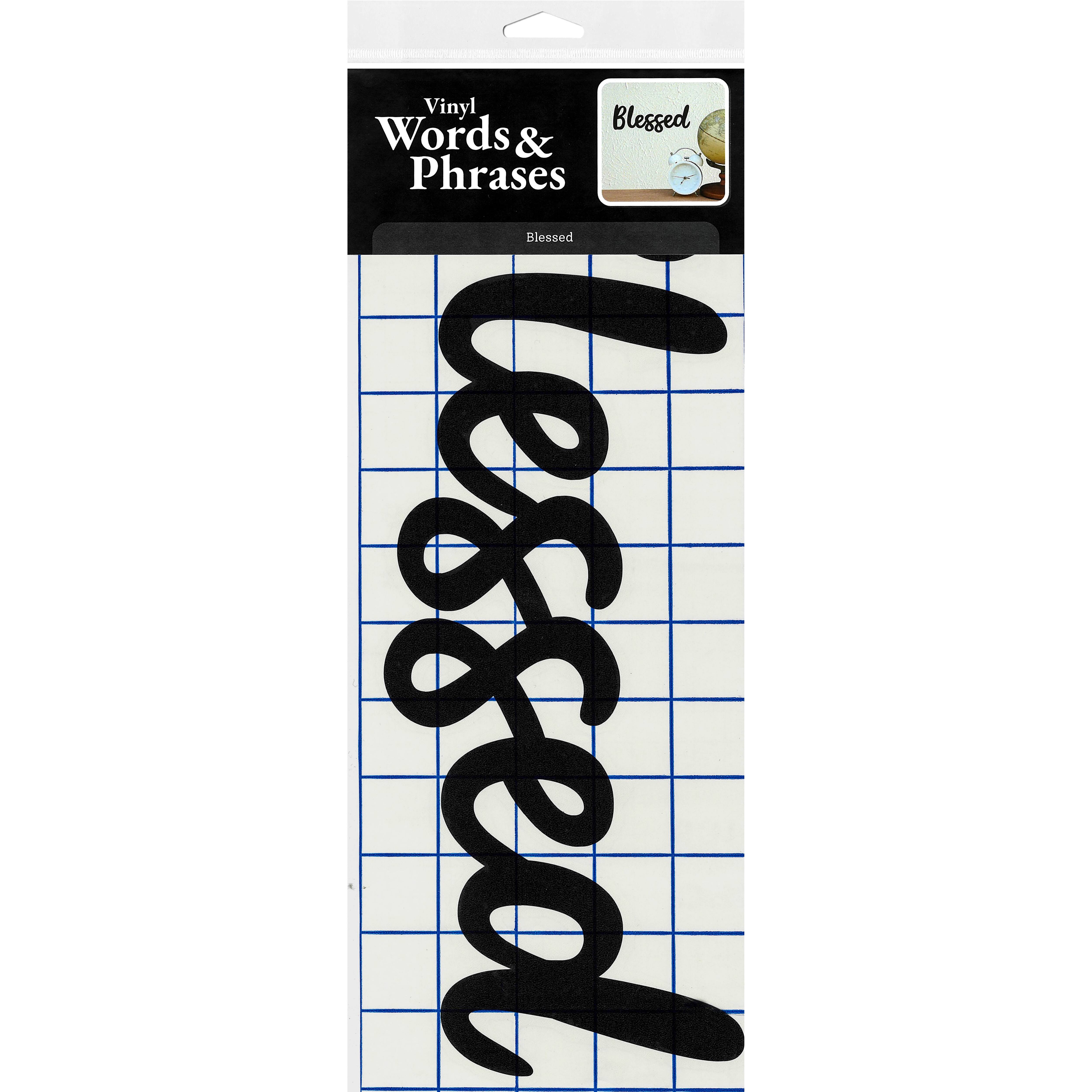 Leisure Arts&#xAE; Vinyl Blessed Black Wall Decal