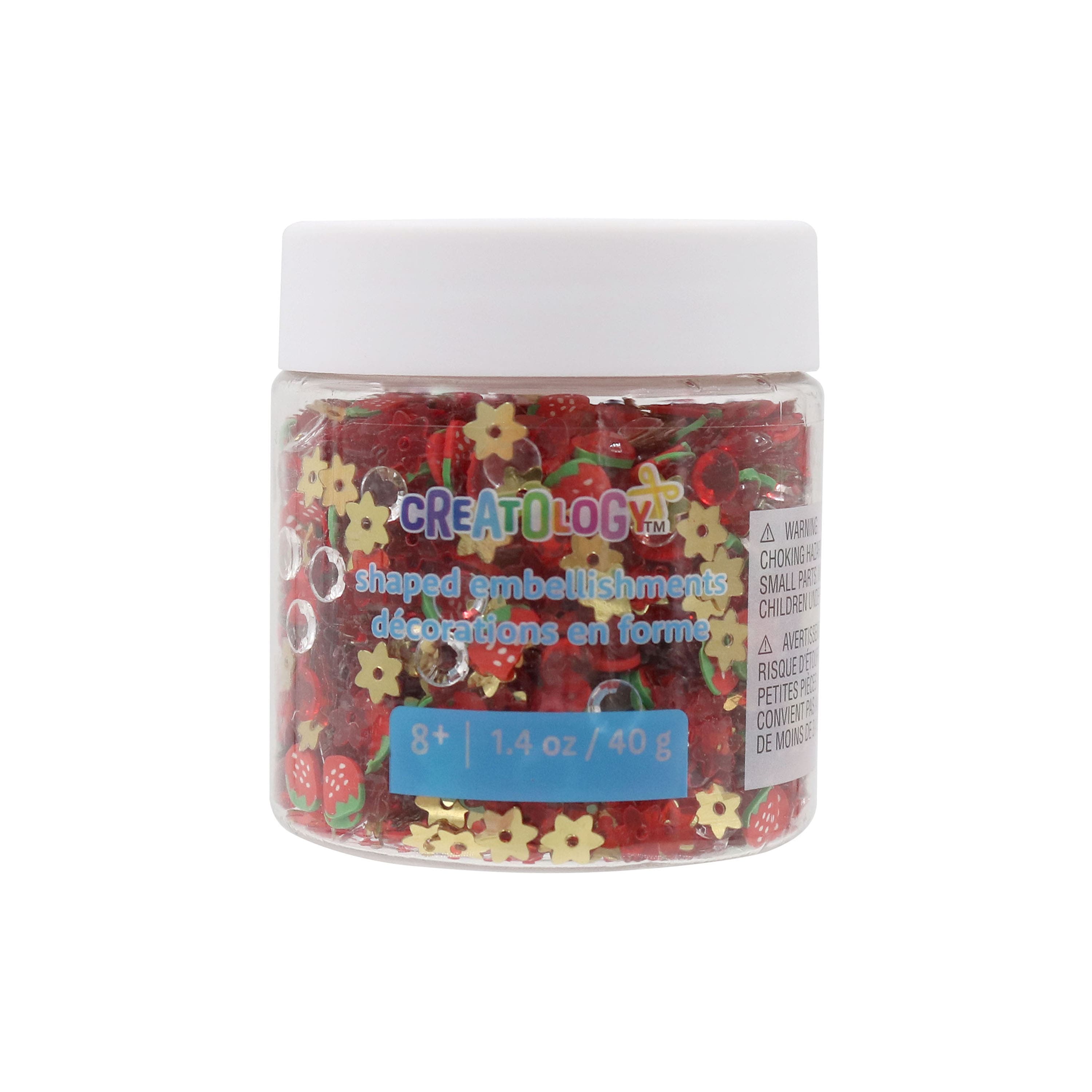 Strawberry &#x26; Flower Shaped Clay Embellishments by Creatology&#x2122;