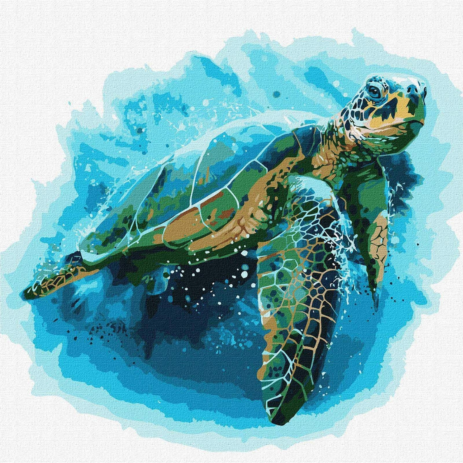 Ideyka Blue Turtle Painting by Numbers Kit | Michaels