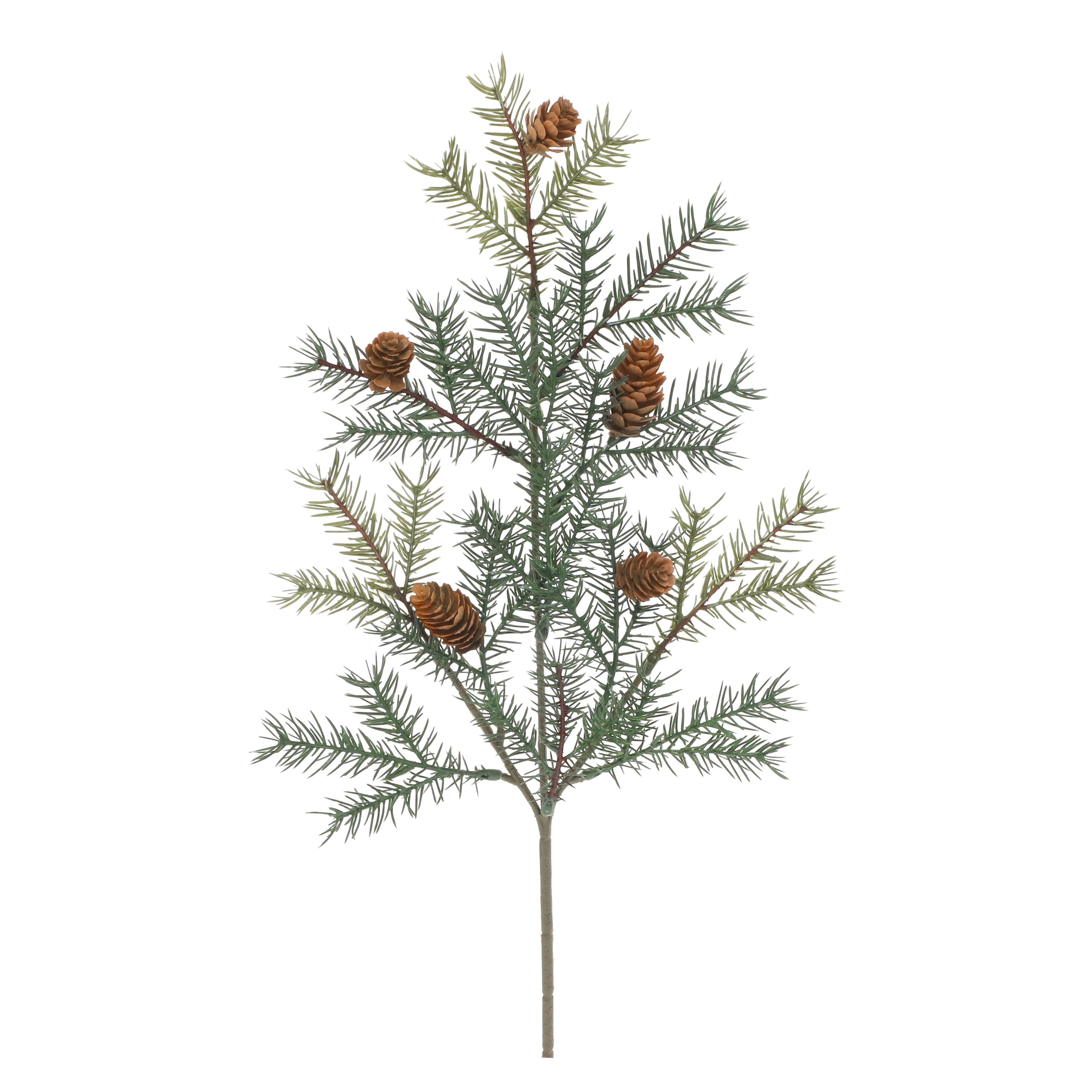 19.5&#x22; Green &#x26; Brown Angel Pine &#x26; Pinecone Pick by Ashland&#xAE;