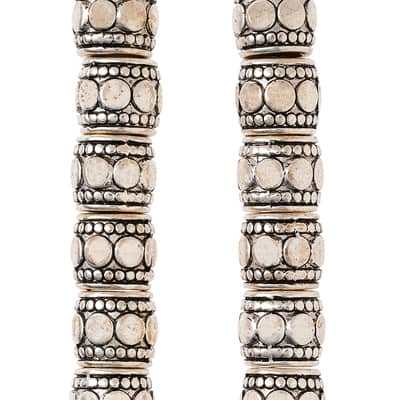Perles tubulaires plaquées argent fin de 7 mm de Bead Landing image