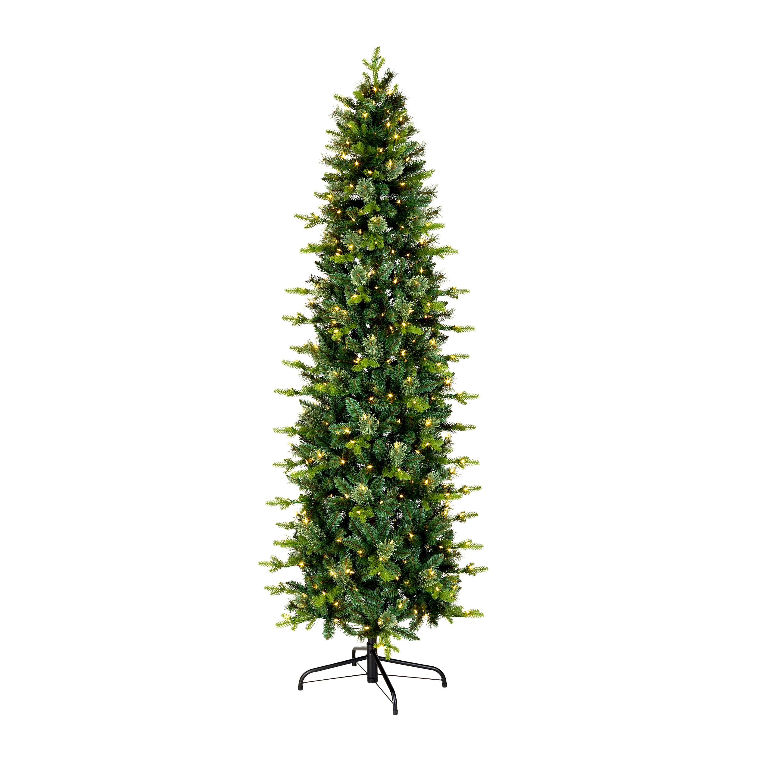 7.5ft. Pre-Lit Prancer Fir Pencil Artificial Christmas Tree, Clear Lights