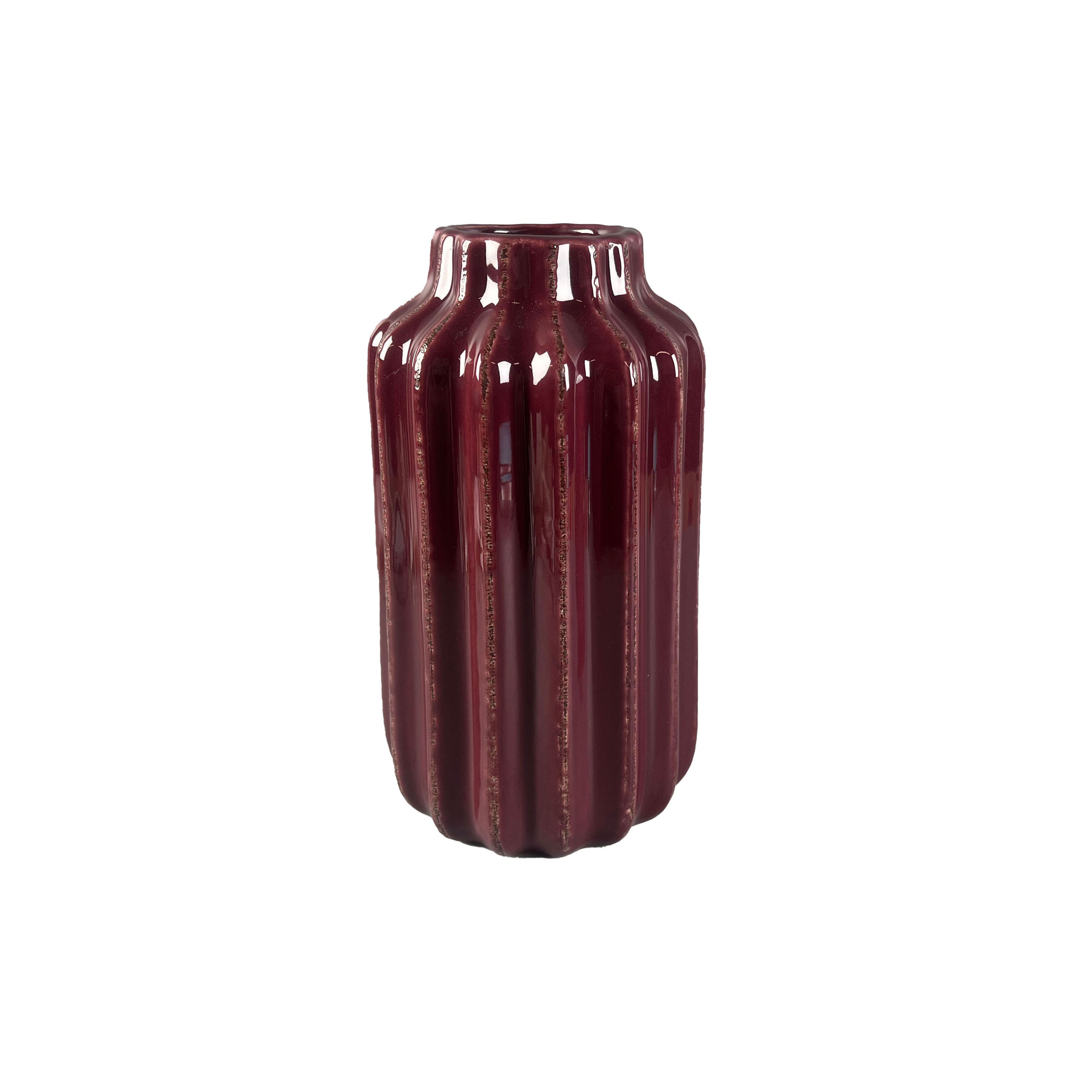 9&#x22; Berry Ribbed Ceramic Vase by Ashland&#xAE;