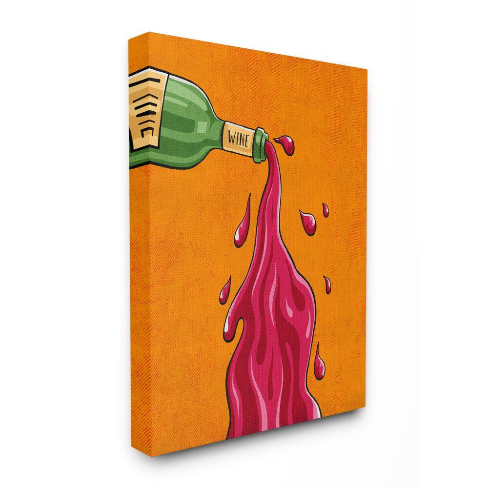 Stupell Industries Wine Splash Vintage Comic Book Canvas Wall Art