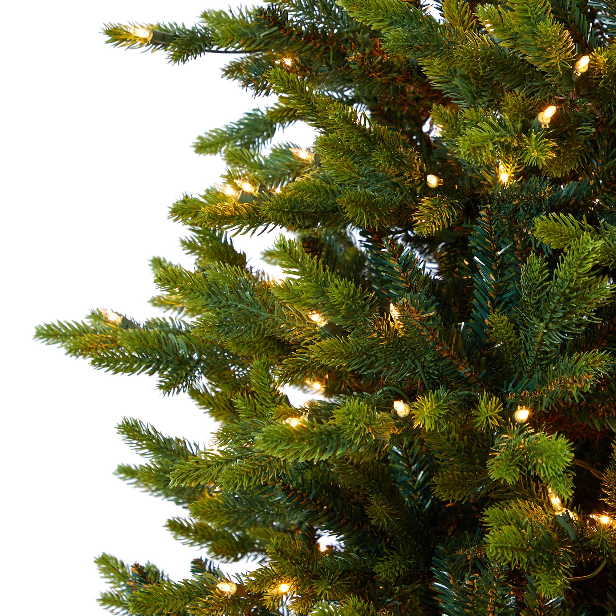 7ft. Pre-Lit North Carolina Fir Artificial Christmas Tree with Clear Lights