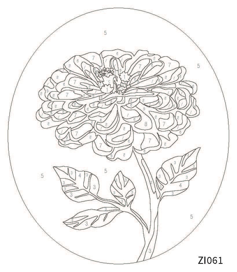 Zinnia Paint-by-Number Framed Mini KIt by Artist's Loft®