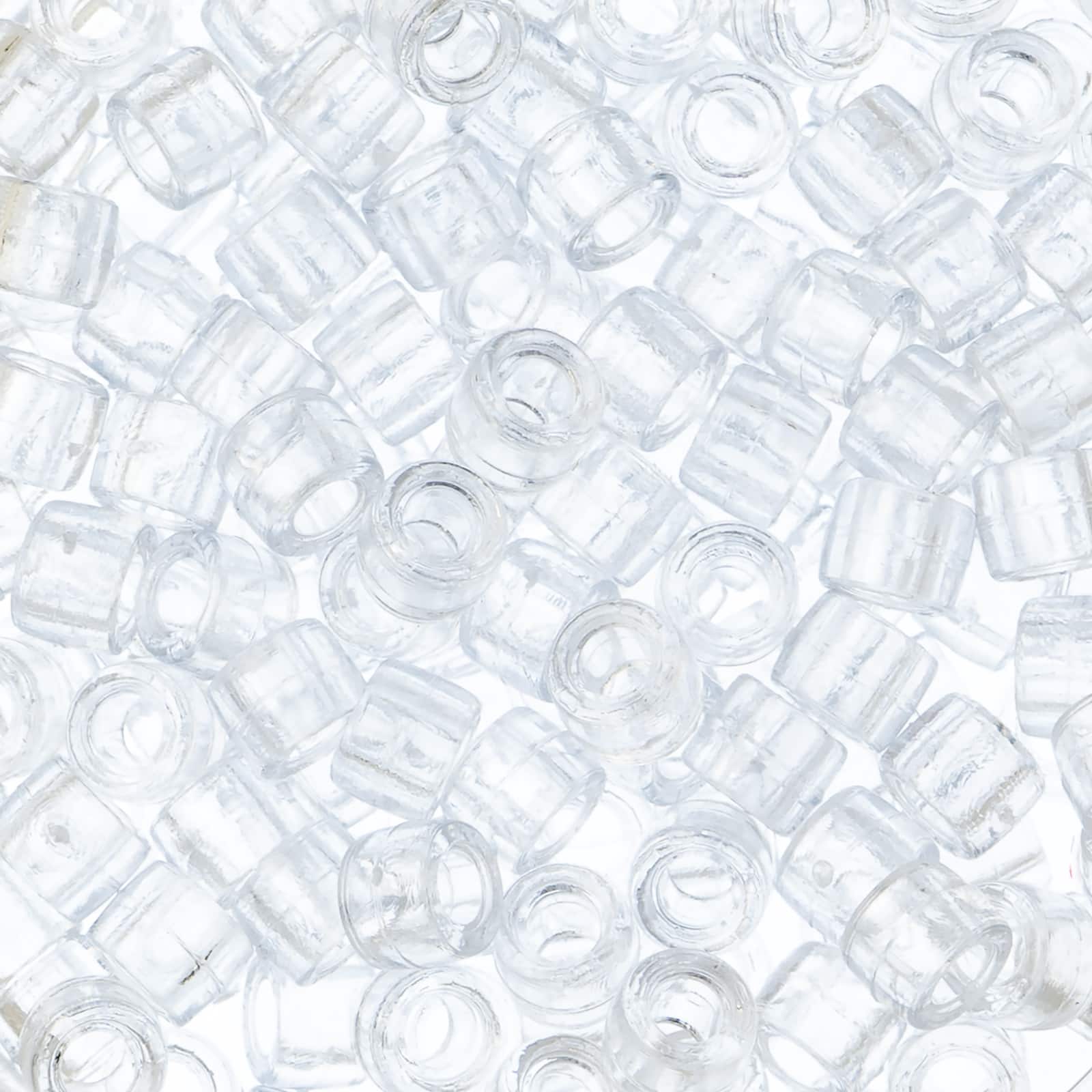 John Bead 6mm Transparent Mini Pony Beads, 1,000ct.