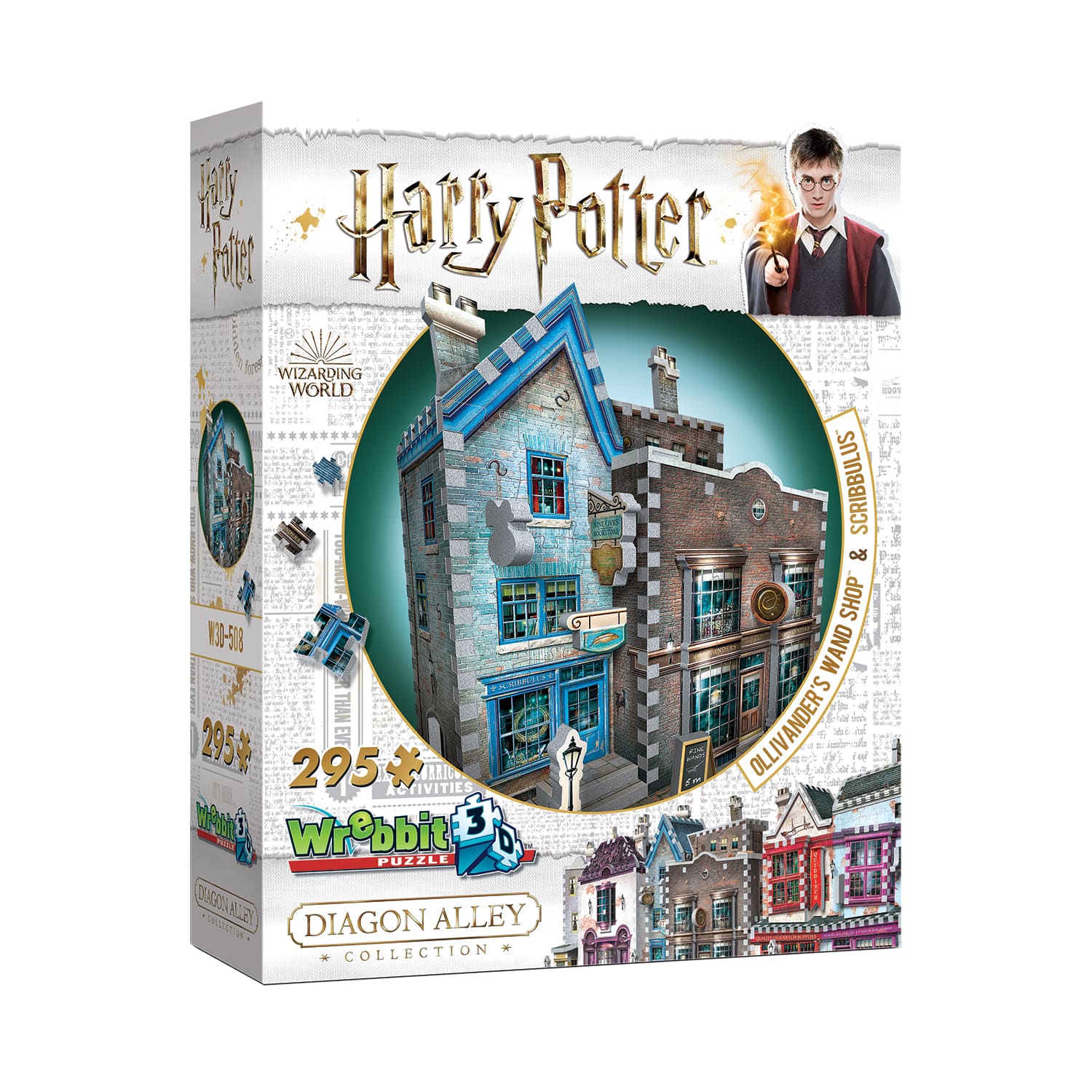 Harry Potter&#x2122; Diagon Alley Collection Ollivander&#x27;s Wand Shop&#x2122; &#x26; Scribbulus&#x2122; 295 Piece 3D Puzzle