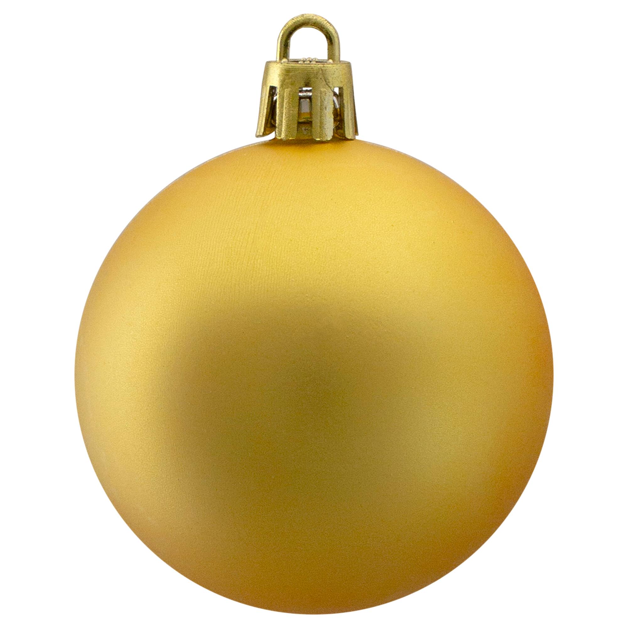 60ct Matte Vegas Gold Shatterproof Ball Ornaments