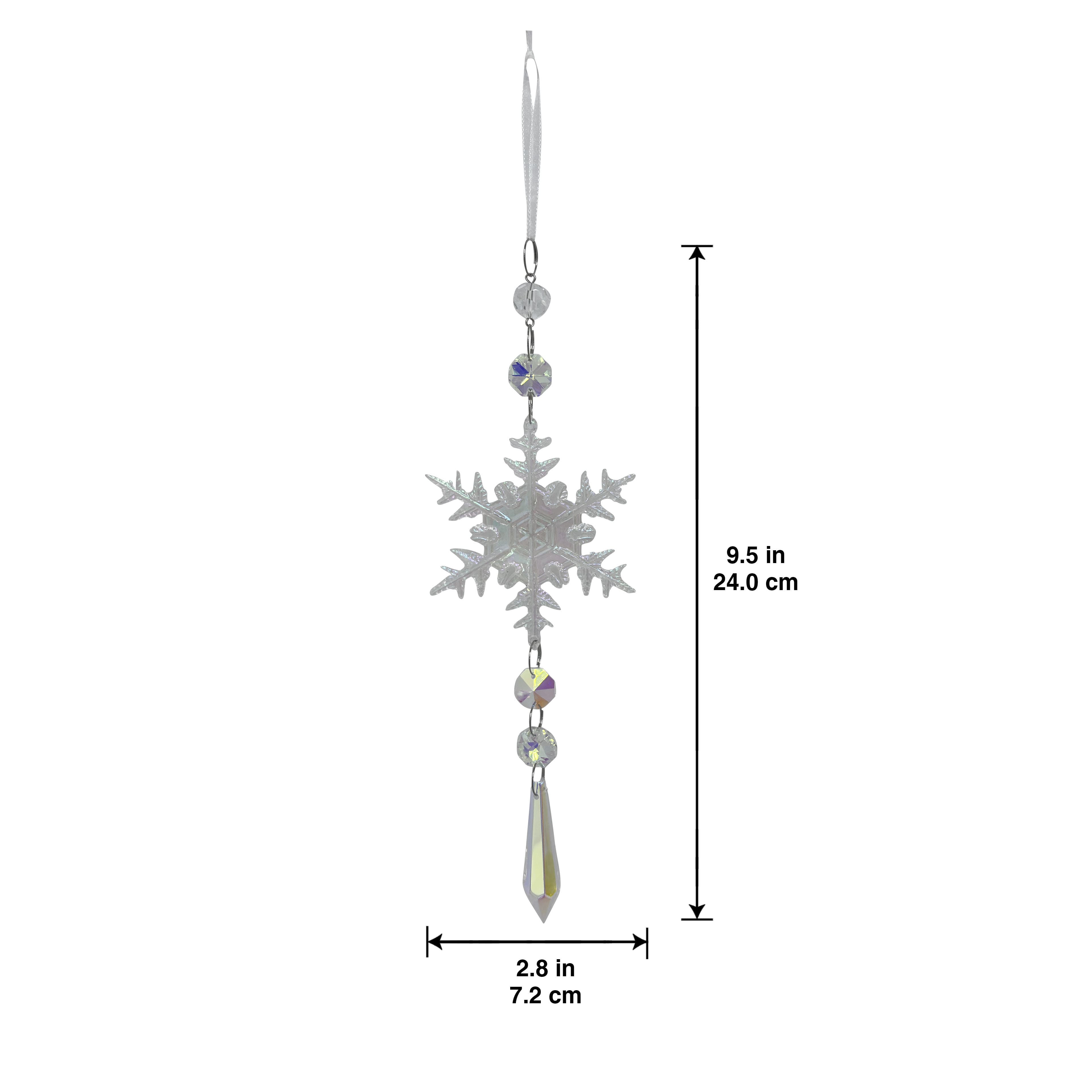 9.25&#x22; Dangling Snowflake Acrylic Ornament by Ashland&#xAE;