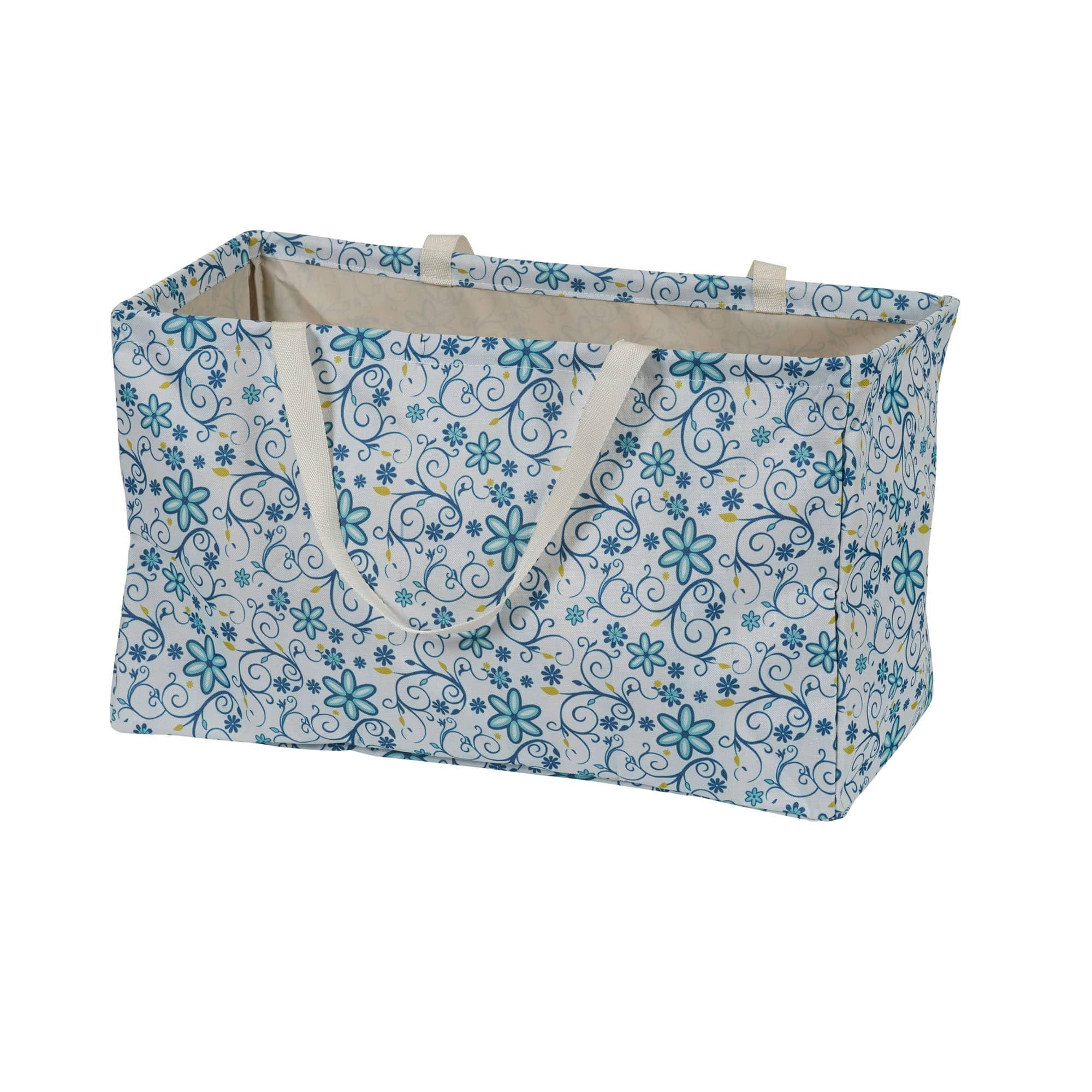 Household Essentials Krush® Blue Floral Canvas Tote