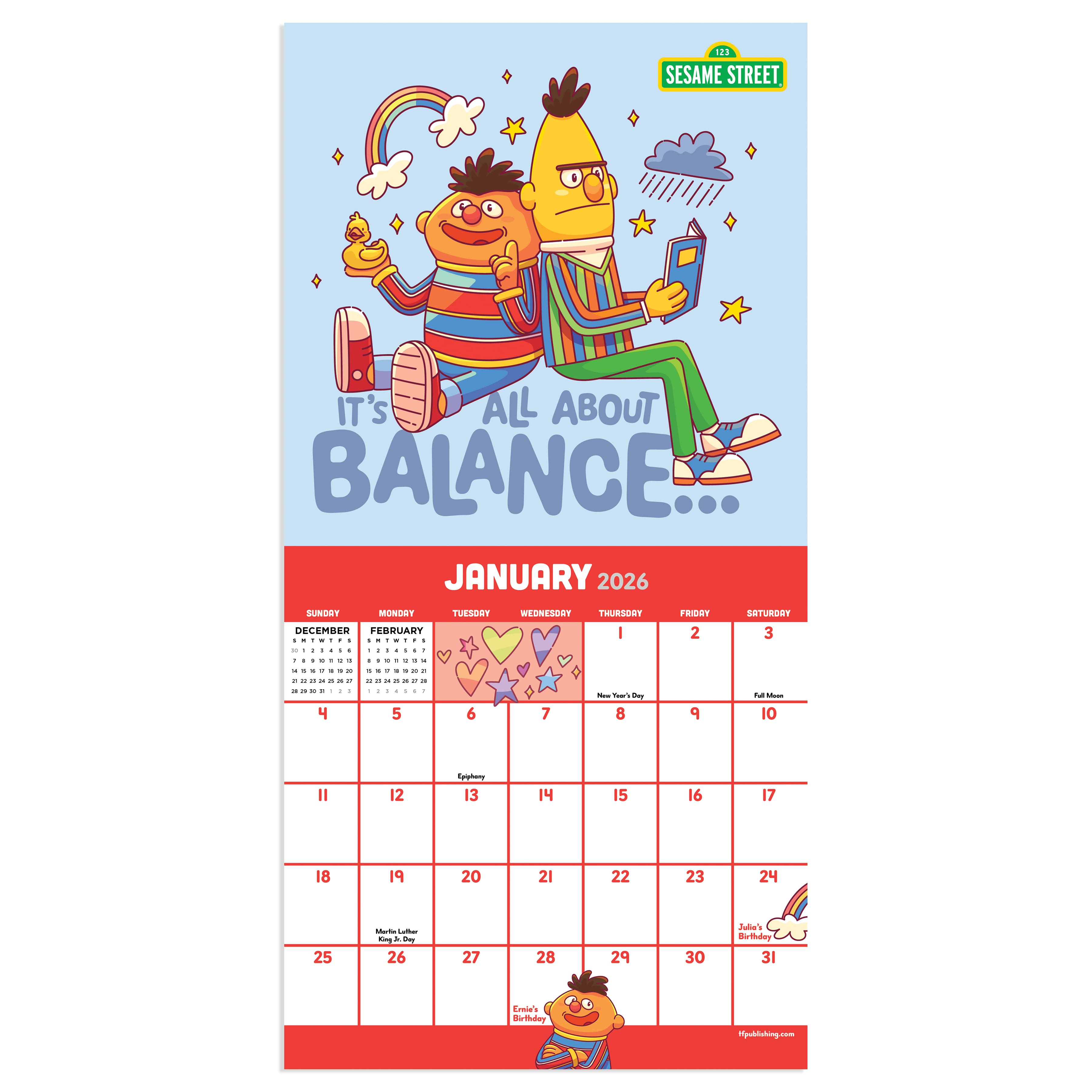2026 Sesame Street Mini Calendar