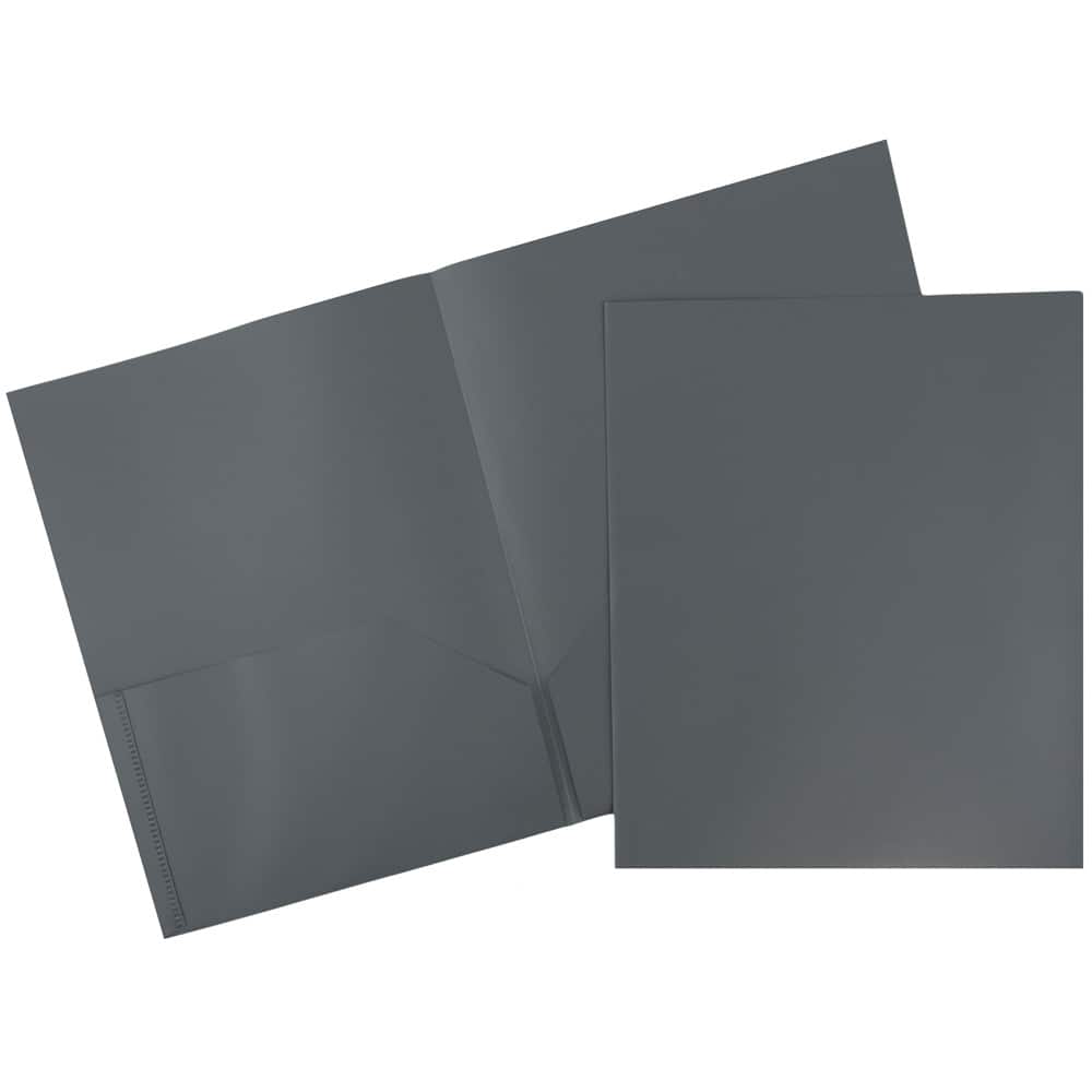 JAM Paper 9.5" x 11.5" Plastic 2 Pocket School POP Folders, 6ct.