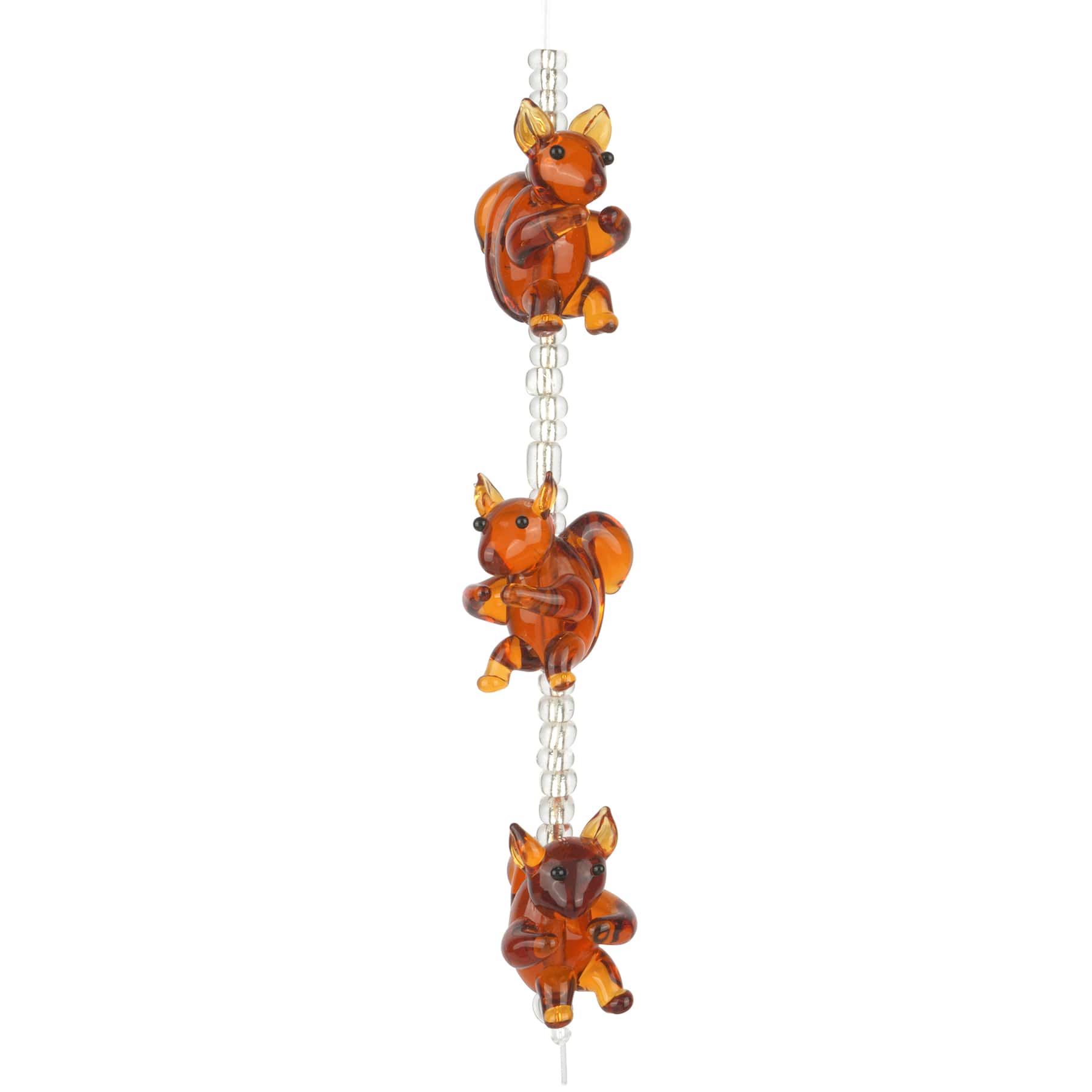 12 Pack: Brown Lampwork Glass Squirrel Beads by Bead Landing™
