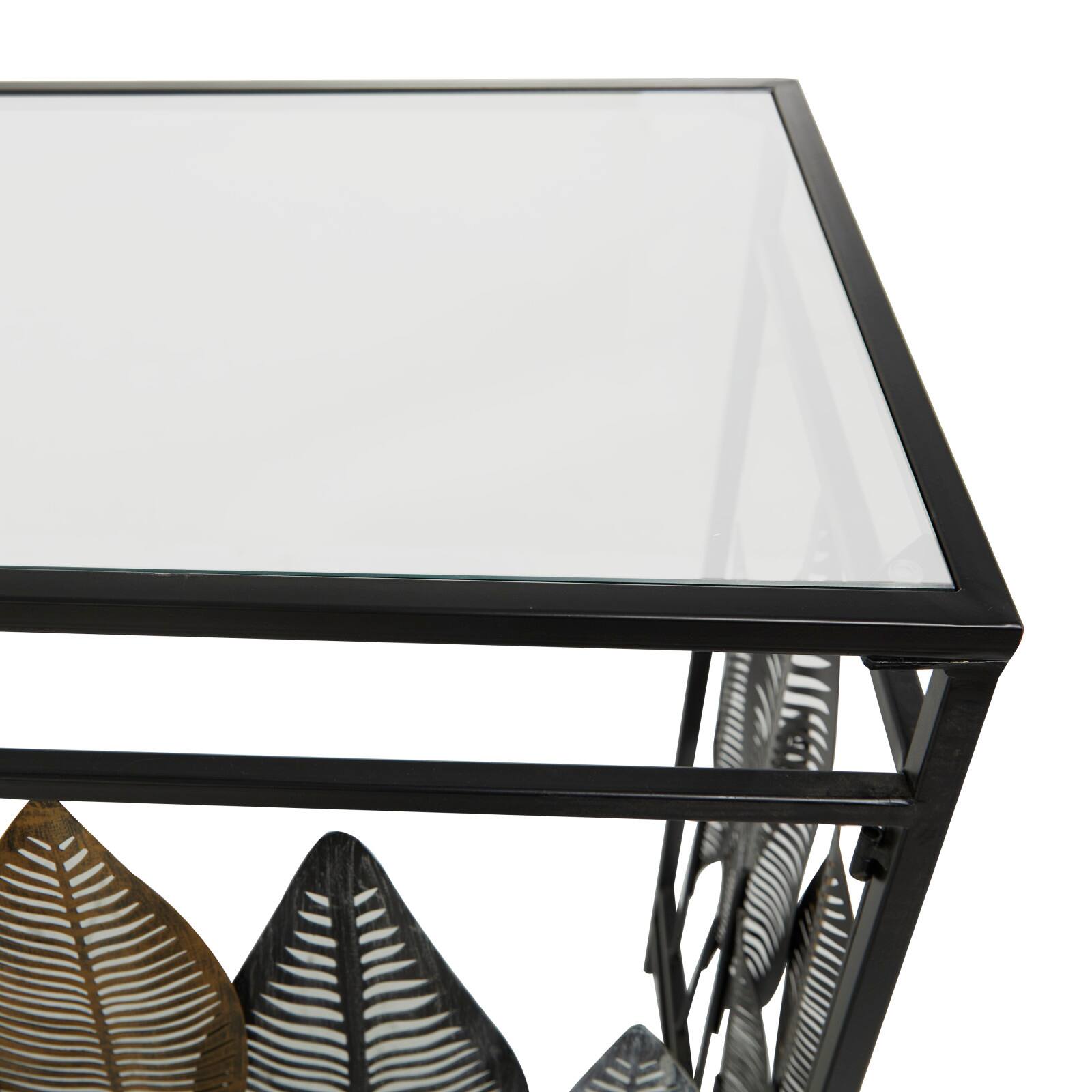 Black Metal Contemporary Console Table, 30" x 44" x 16"