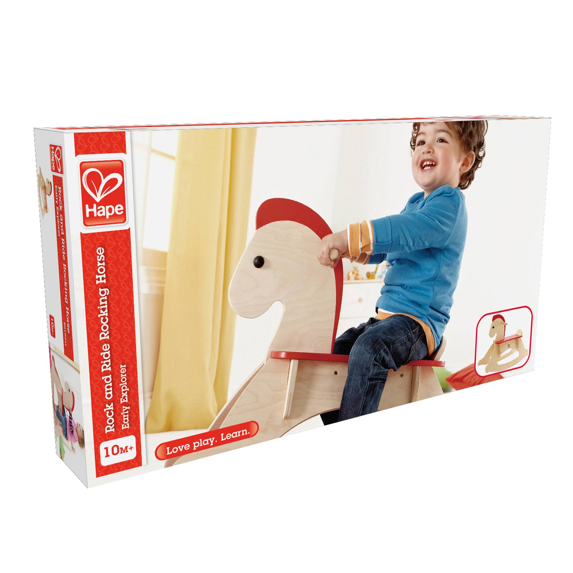Hape Rock &#x26; Ride Beige Wooden Rocking Horse