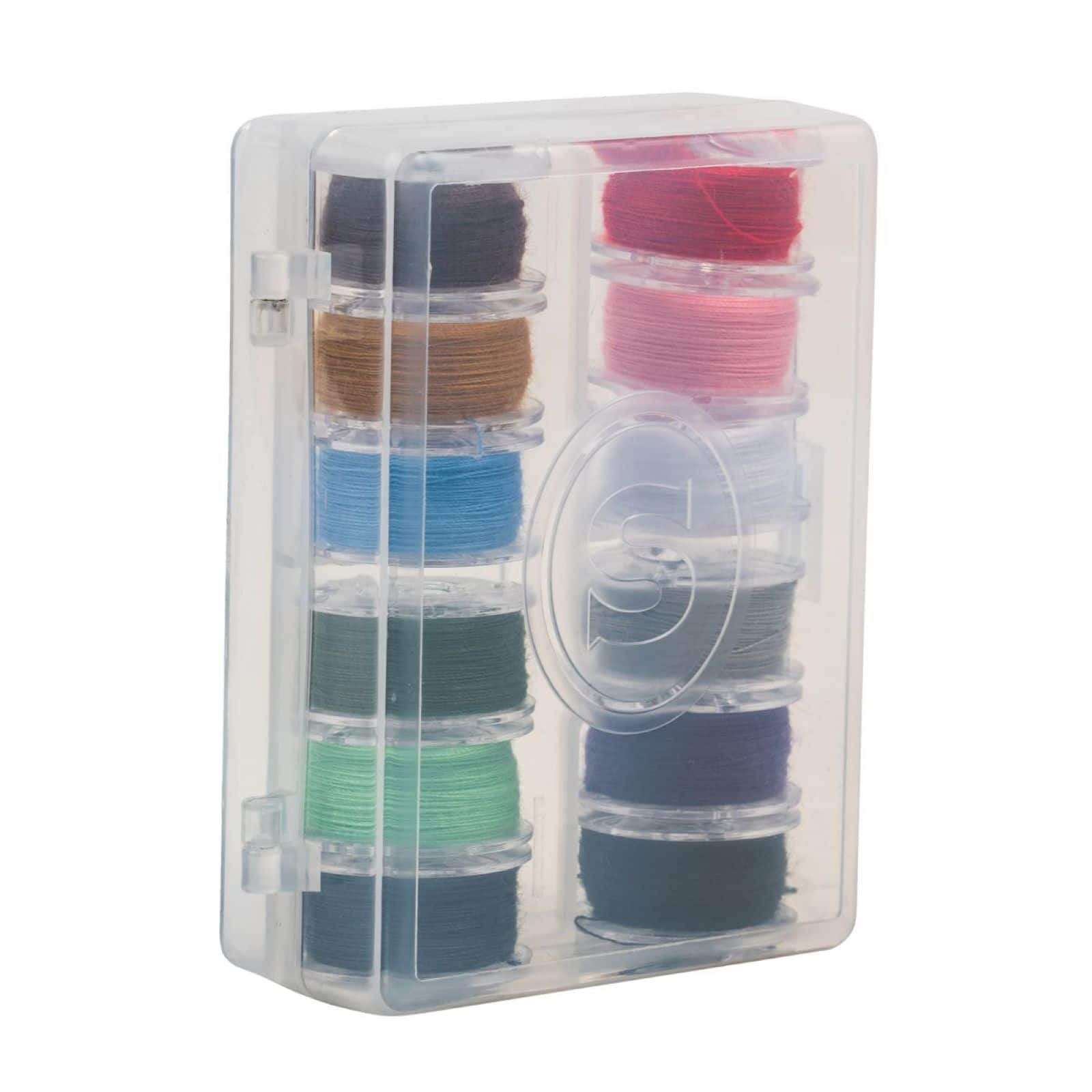 SINGER&#xAE; Multicolor Class 15J Sewing Bobbin Set with Storage Case