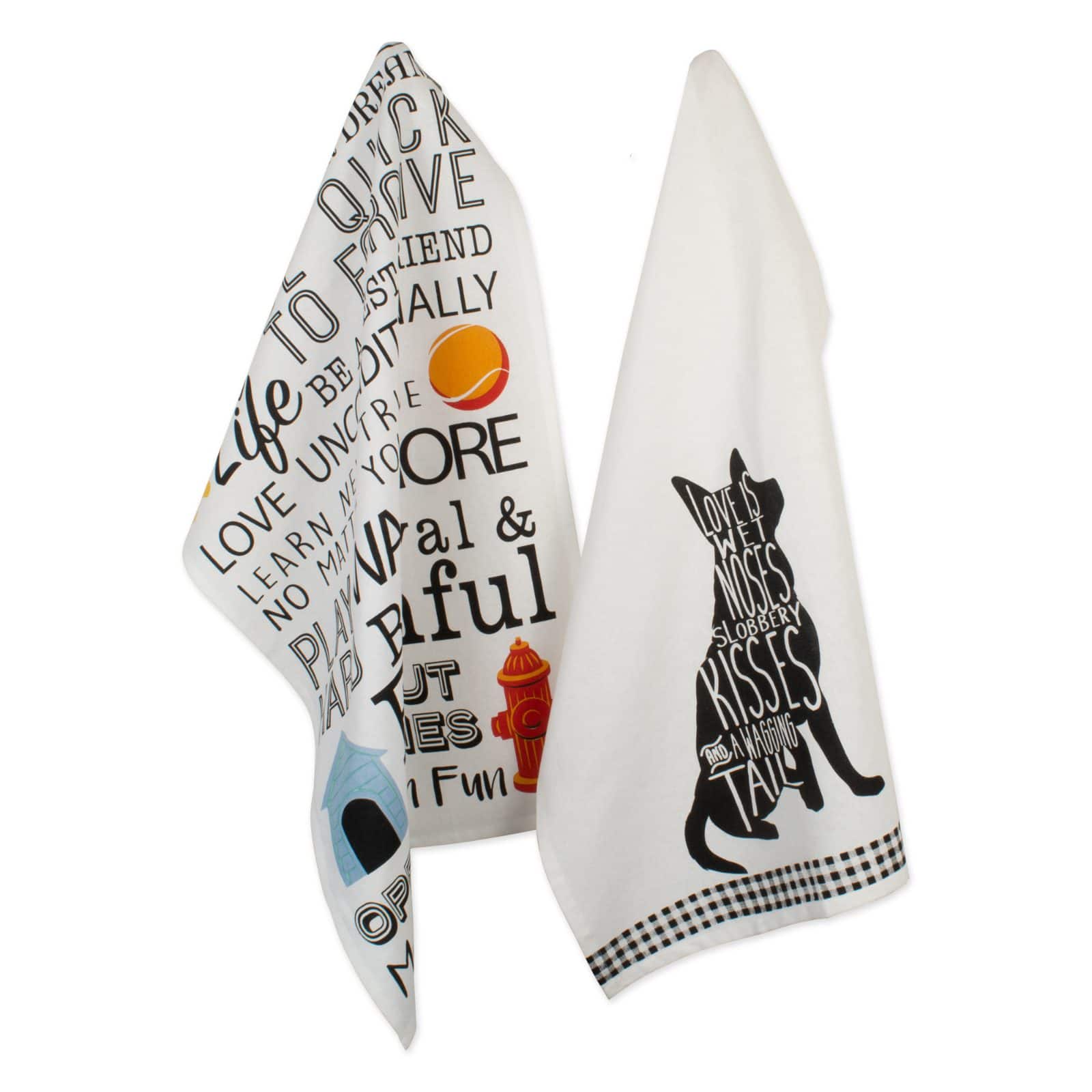 DII® Dog Prints Dishtowel, 2ct.