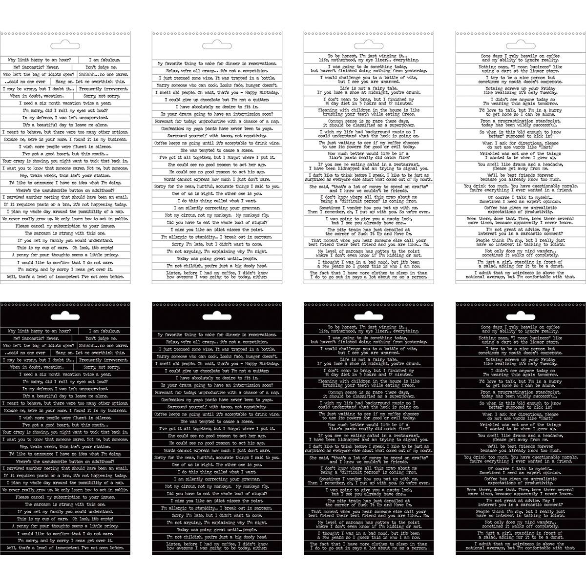 Idea-Ology Snarky Spiral Bound Sticker Book