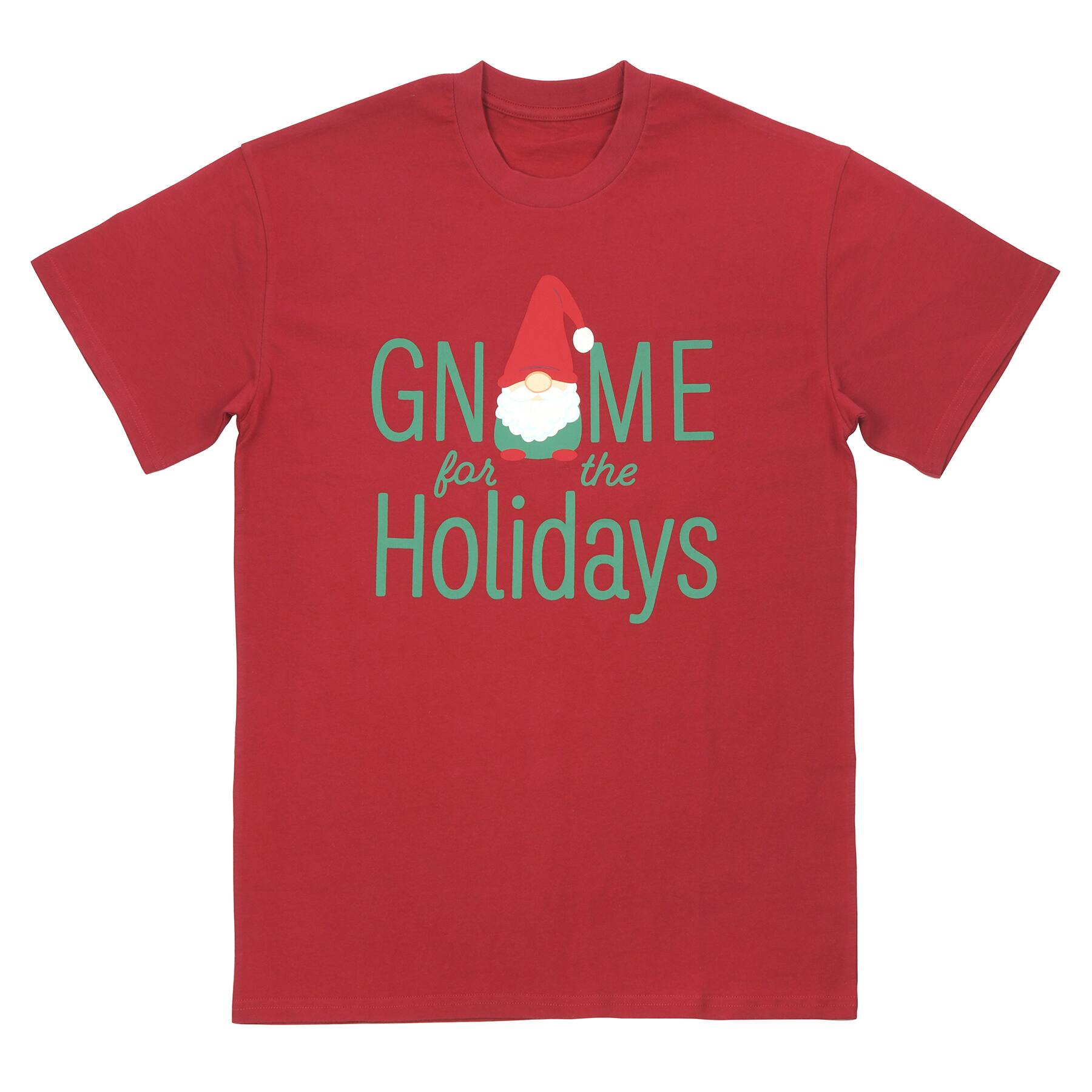Red Gnome for the Holidays Adult T-Shirt by Celebrate It&#x2122; Christmas