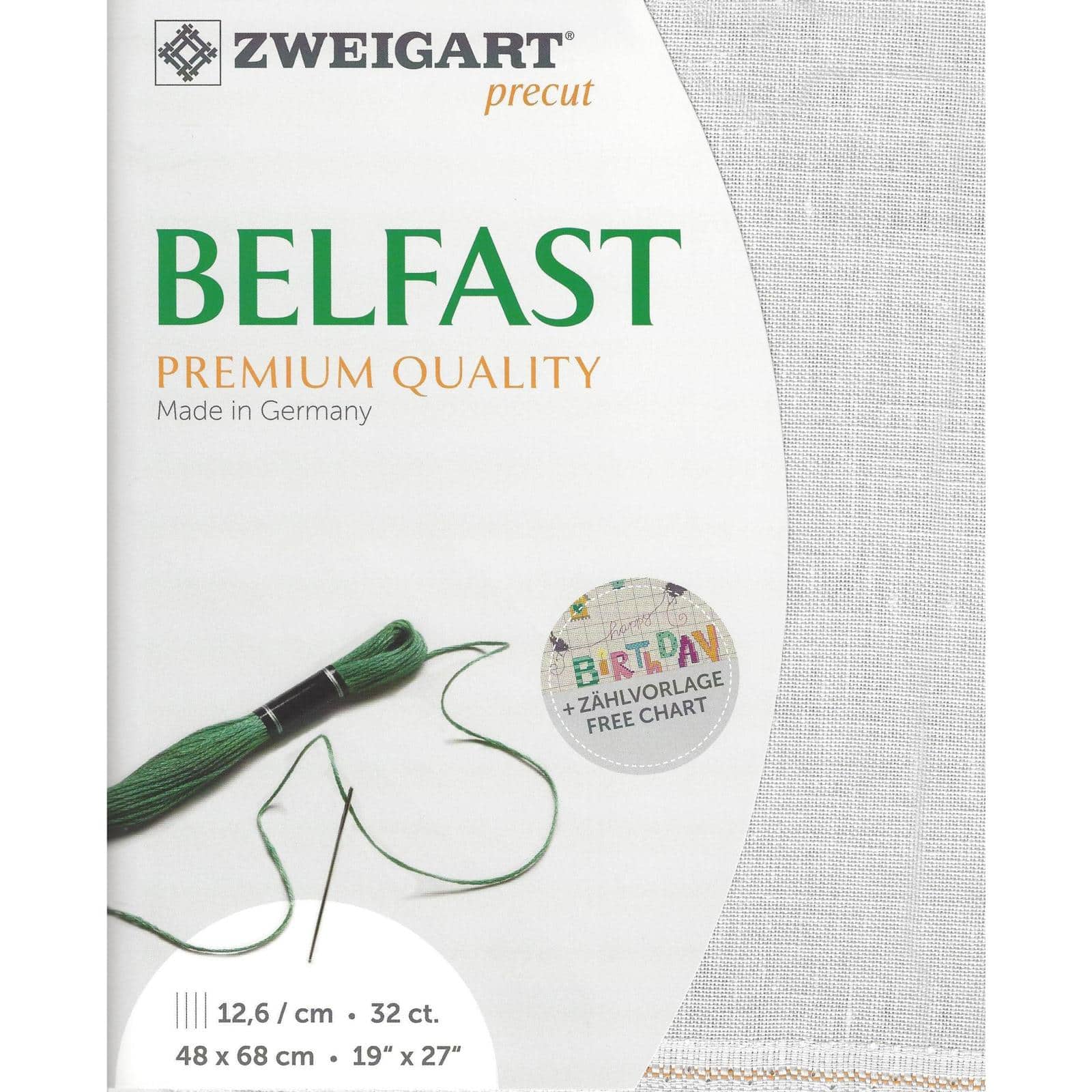Zweigart® Precut Belfast 32 Count Canvas, 19" x 27"
