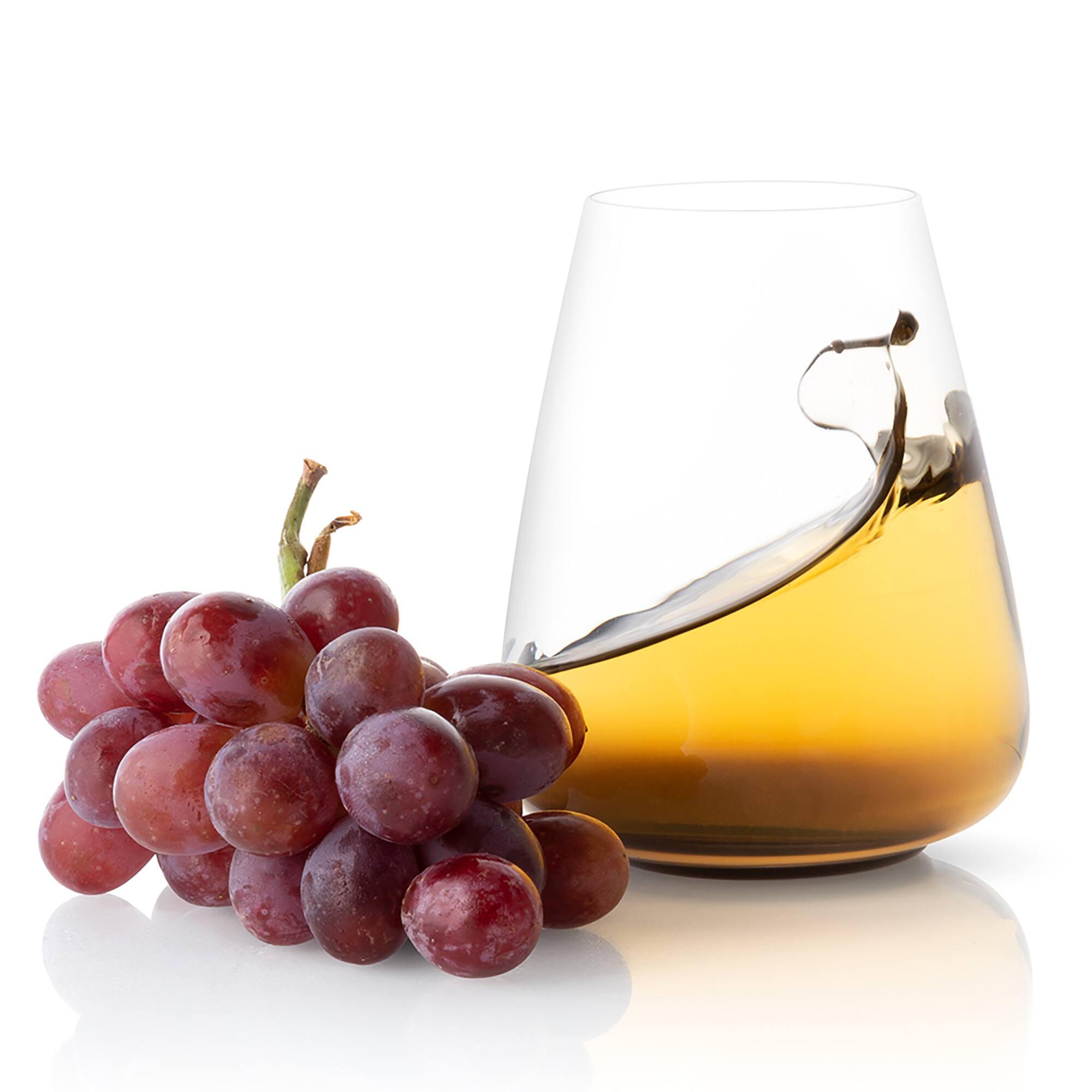 JoyJolt&#xAE; 23.1oz. Black Swan Stemless White Wine Glasses, 4ct.