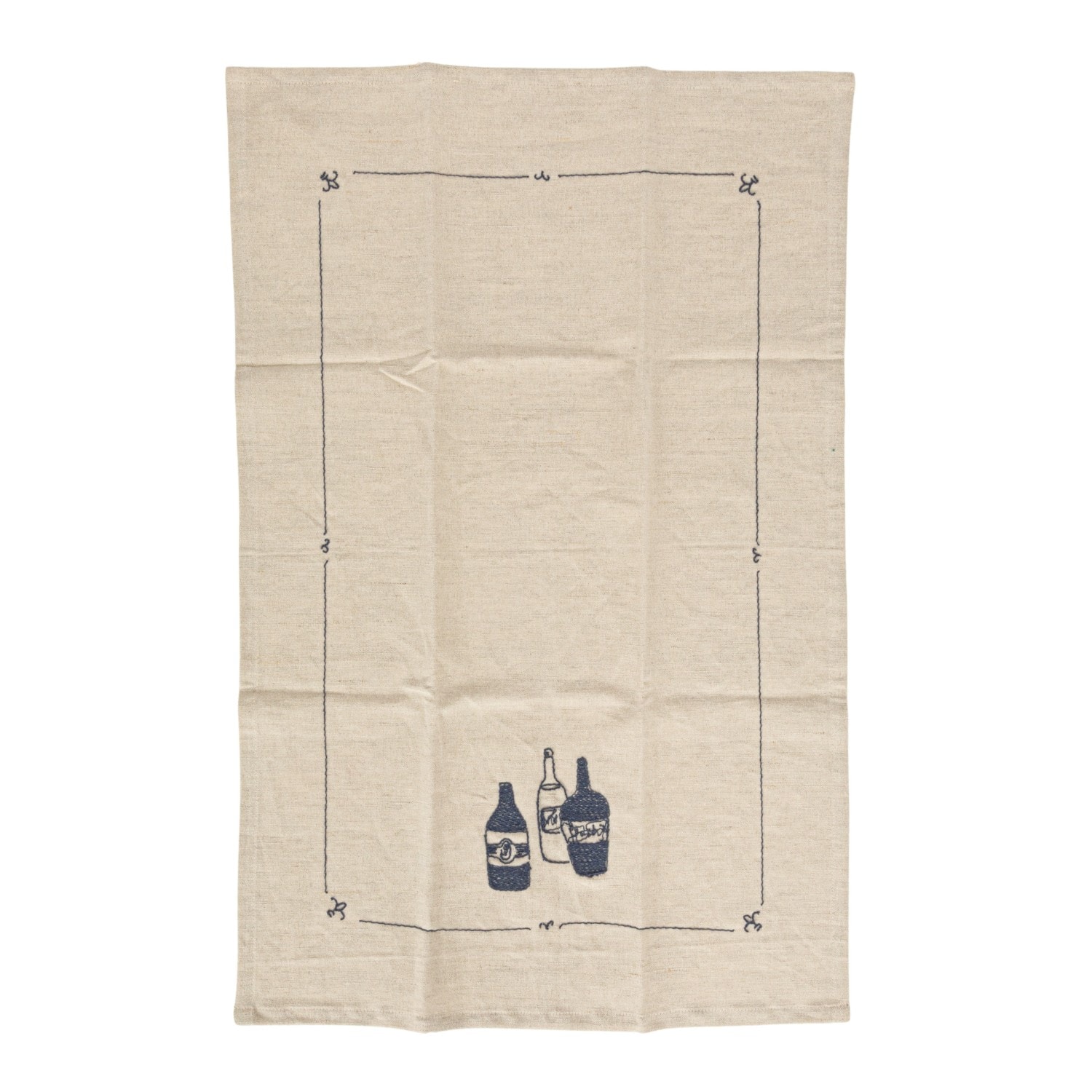 Drink &#x26; Glass Bottles Linen &#x26; Cotton Blend Tea Towels, 4ct.