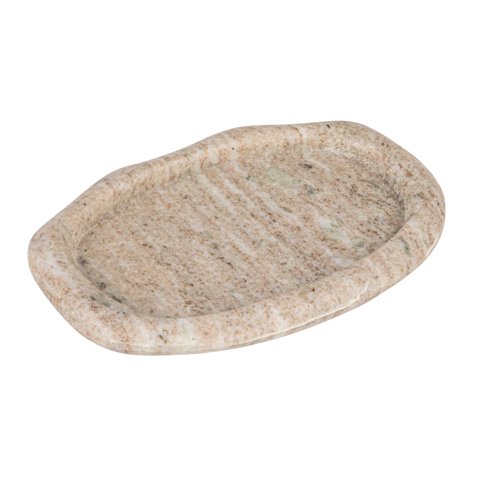 Hello Honey&#xAE; 8&#x22; Beige Oval Marble Serving Tray