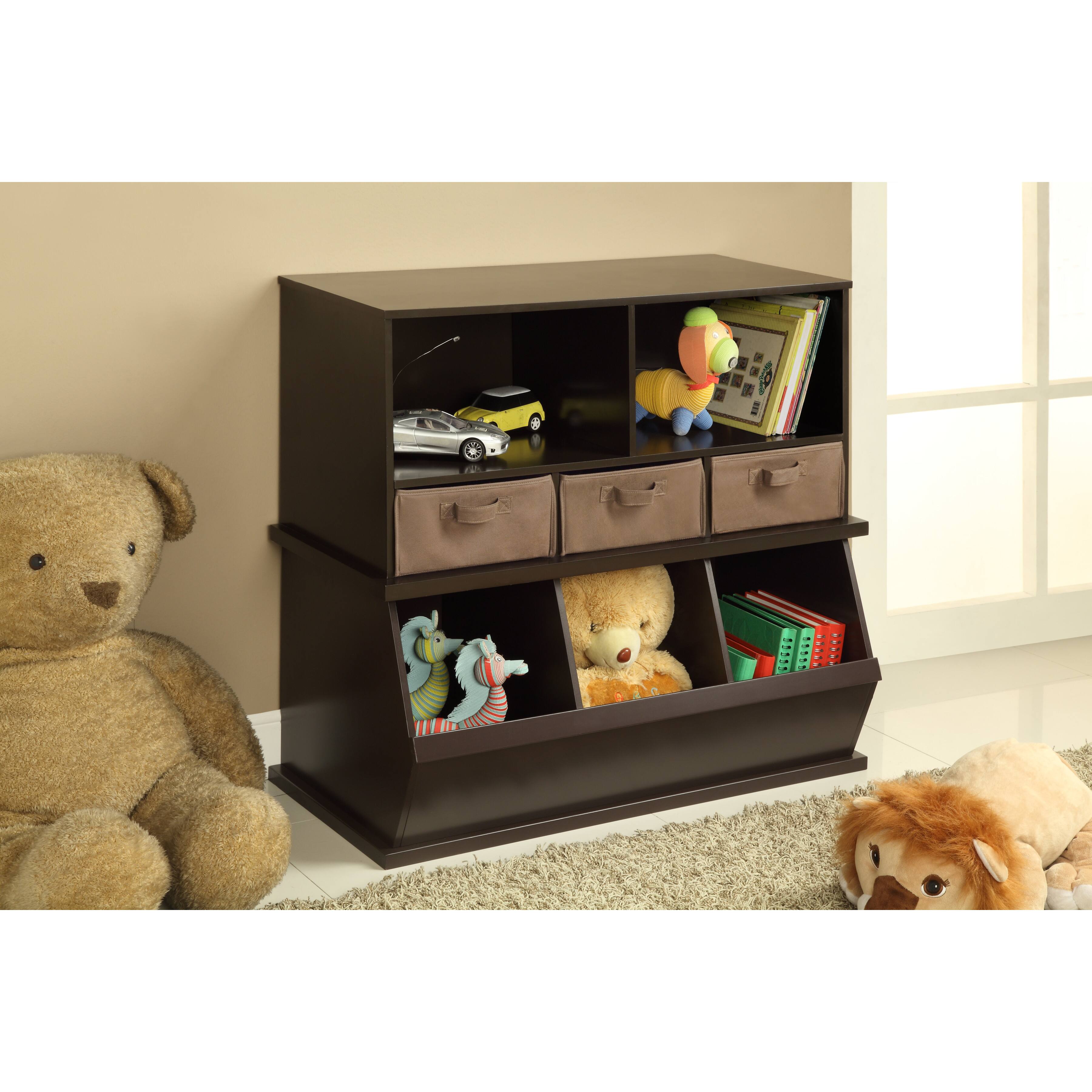 Badger Basket 3 Bin Stackable Storage Cubby