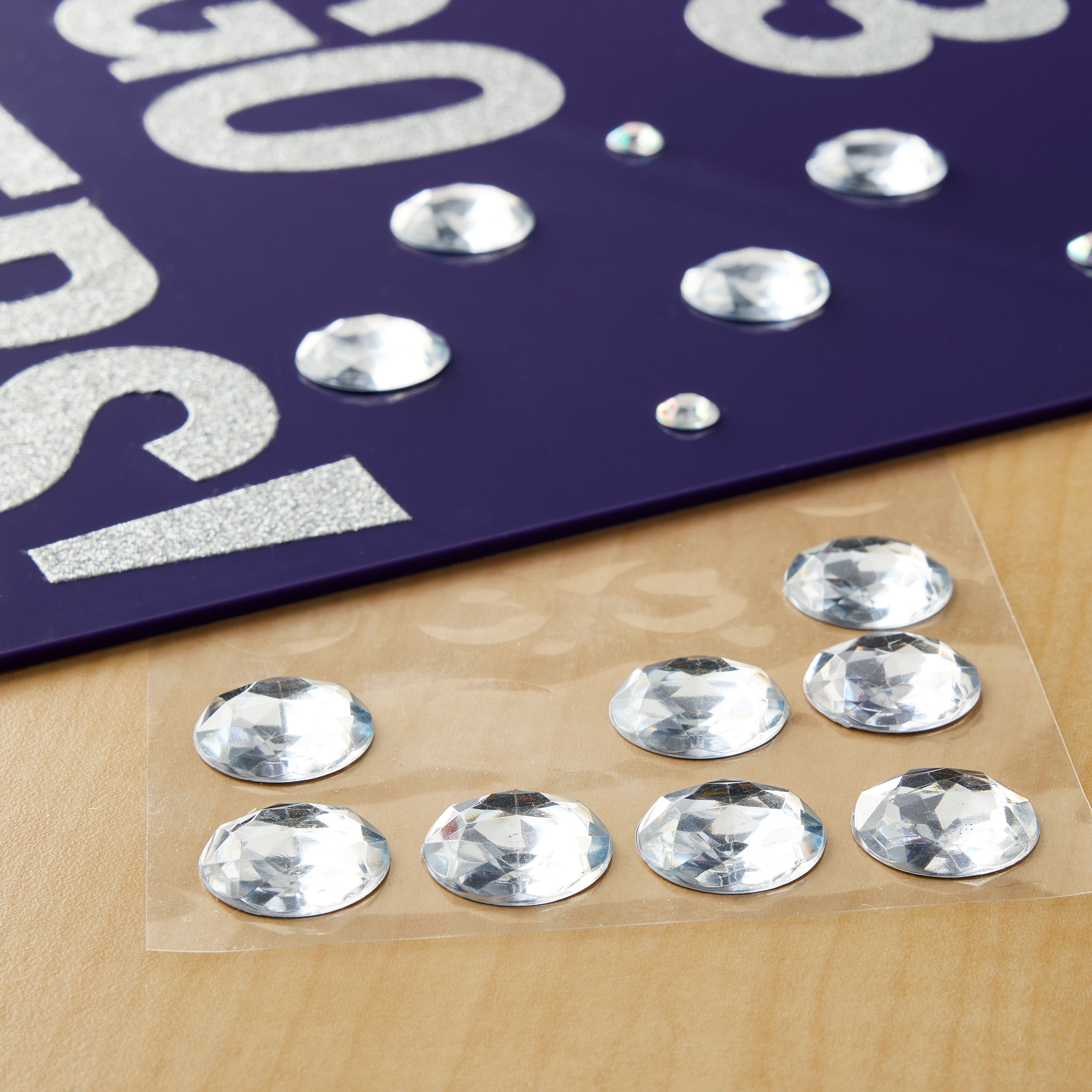 12 Packs: 16 ct. (192 total) Clear Rhinestone Stickers by Recollections™
