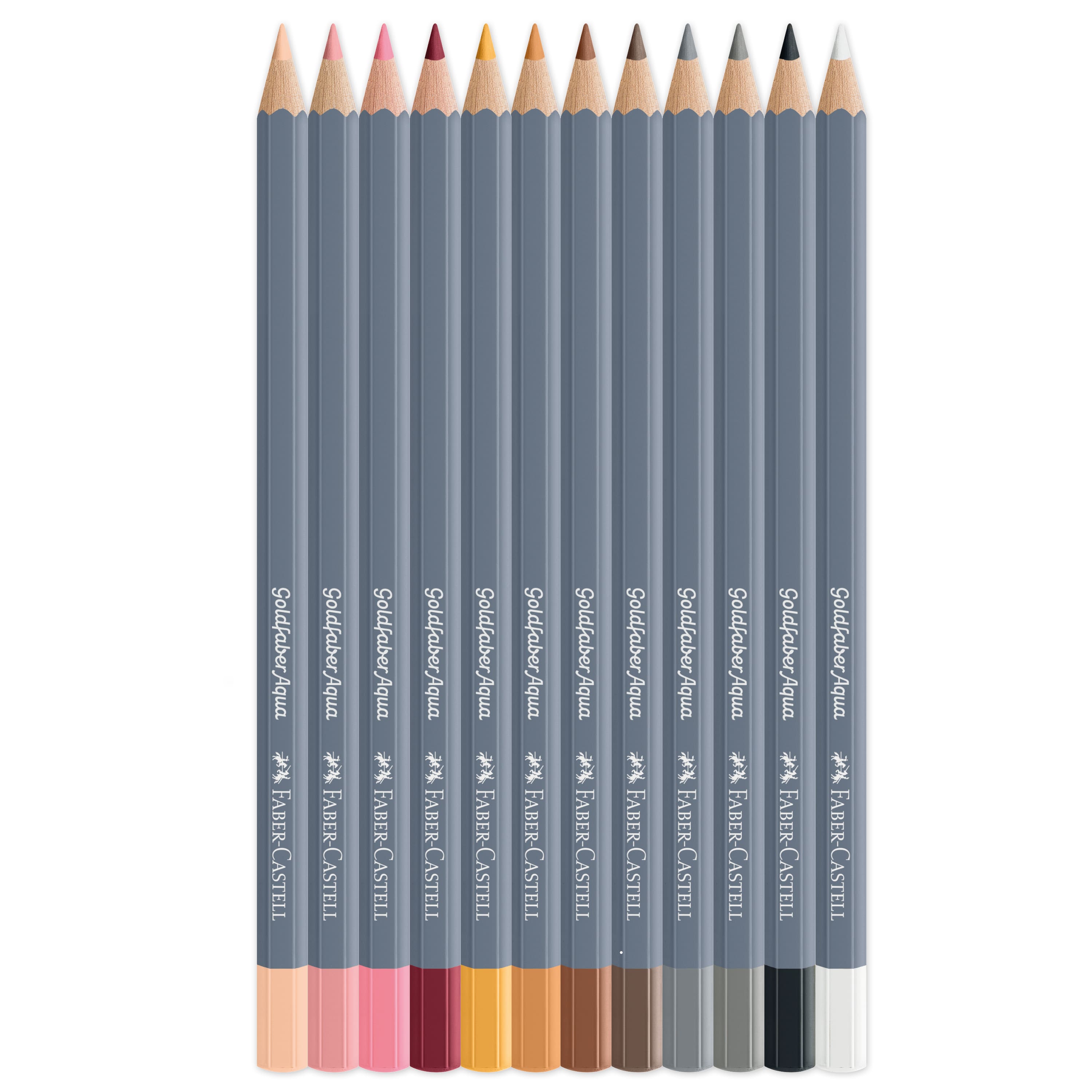 Faber-Castell&#xAE; Goldfaber Aqua 12 Color Skin Tone Watercolor Pencil Set