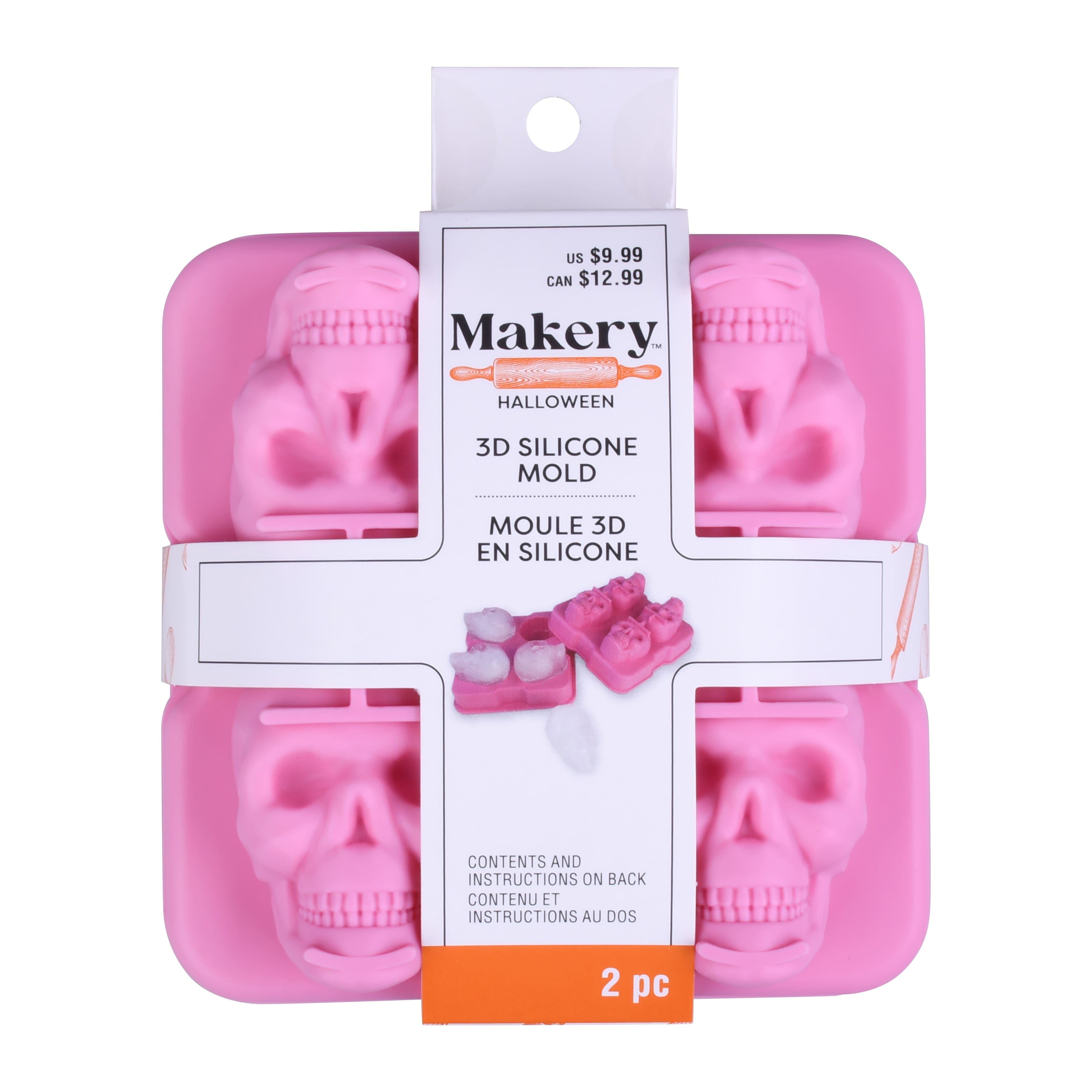 Skull 3D Silicone Ice Mold by Makery&#x2122;