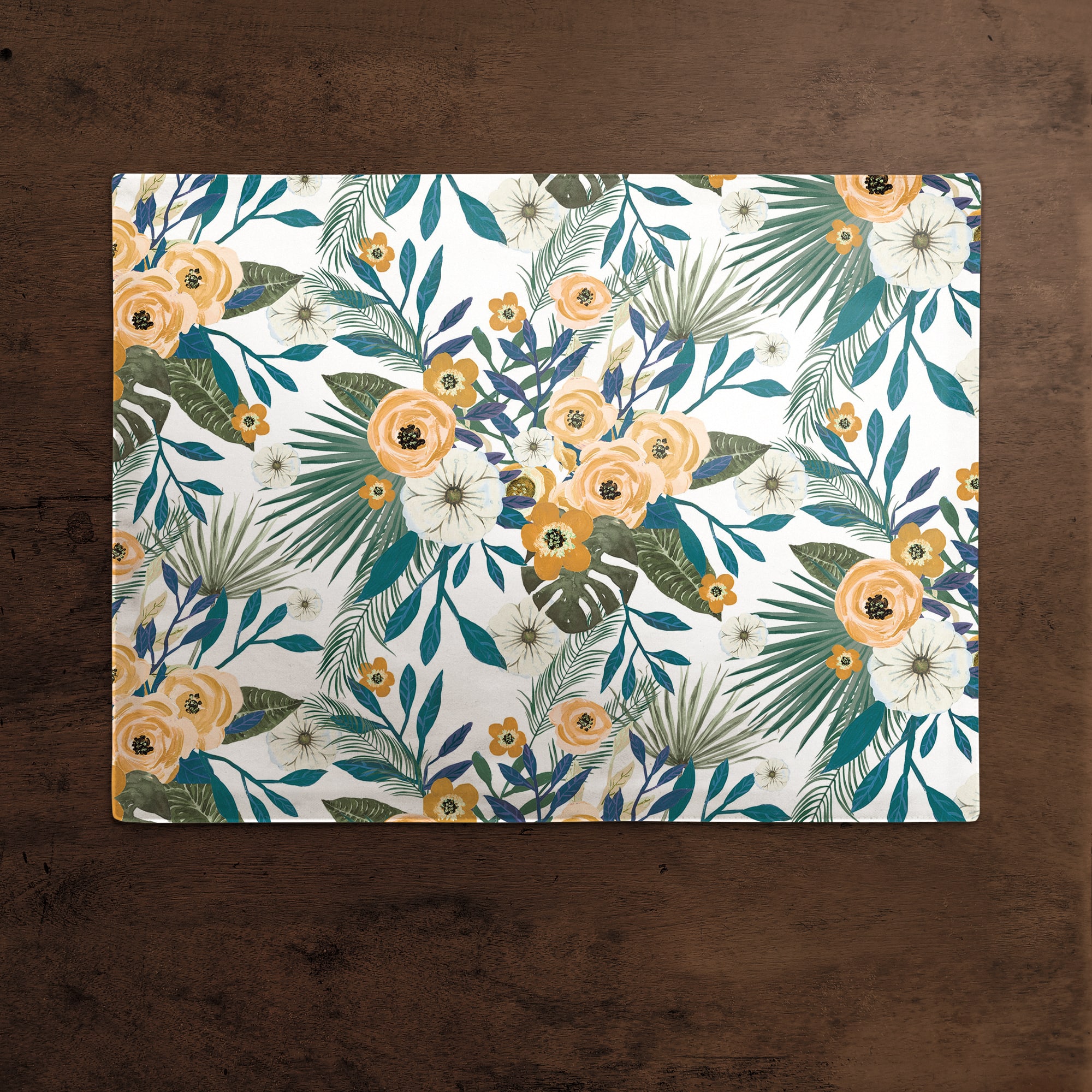 Tropical Floral Cotton Twill Placemat