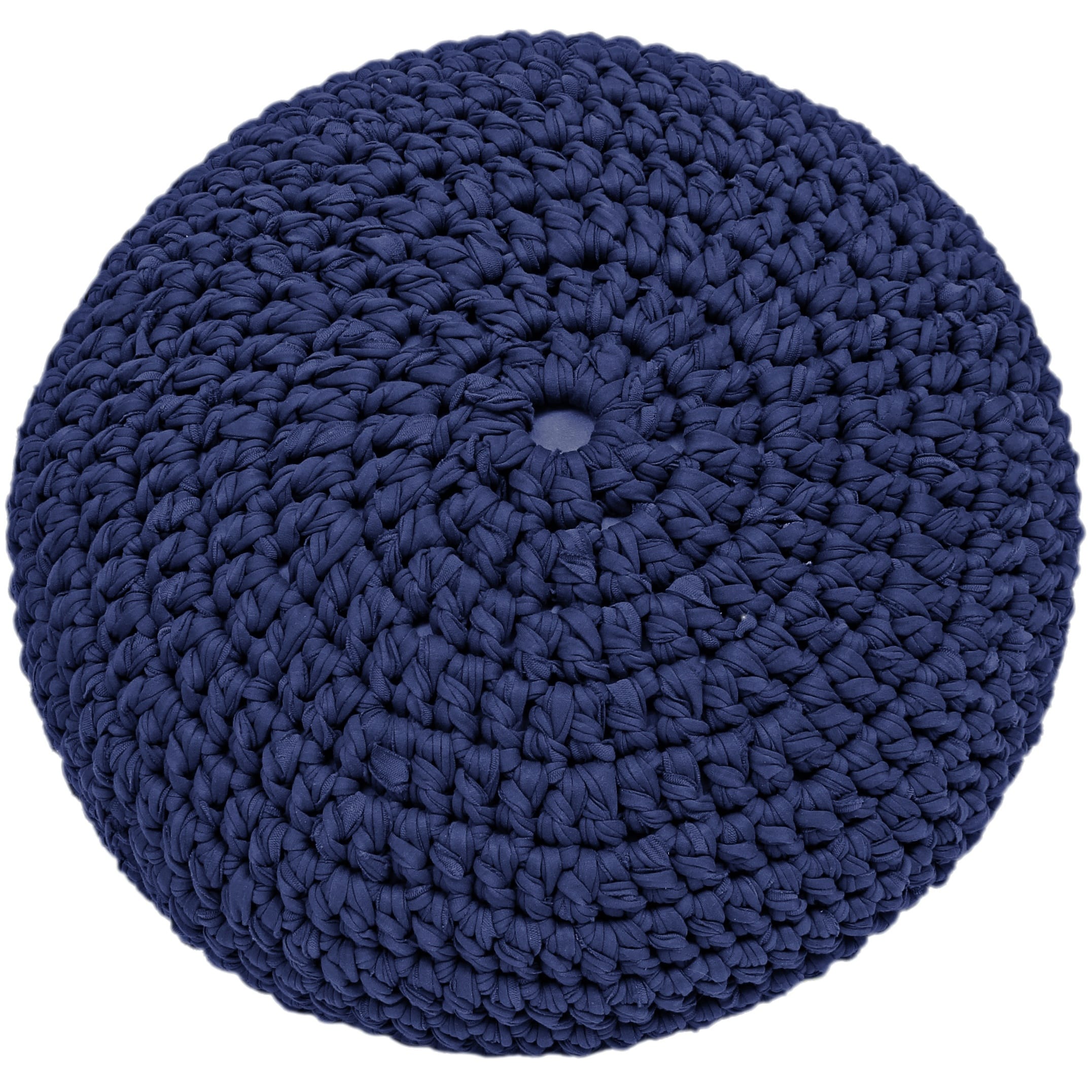 Hoooked Sailor Blue Knit &#x26; Crochet Pouf Kit